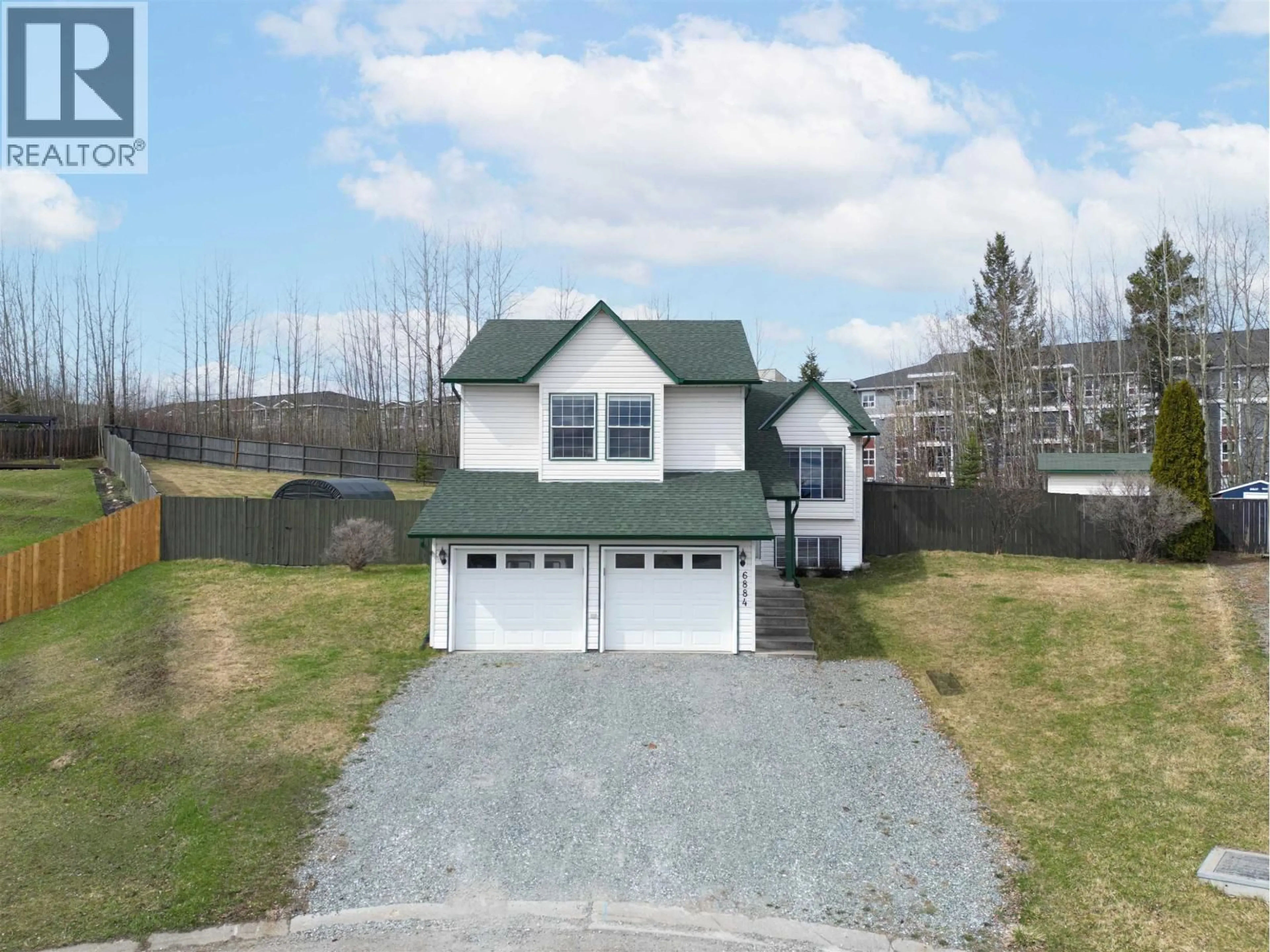 A pic from outside/outdoor area/front of a property/back of a property/a pic from drone, street for 6884 ST FRANCES PLACE, Prince George British Columbia V2N5A4