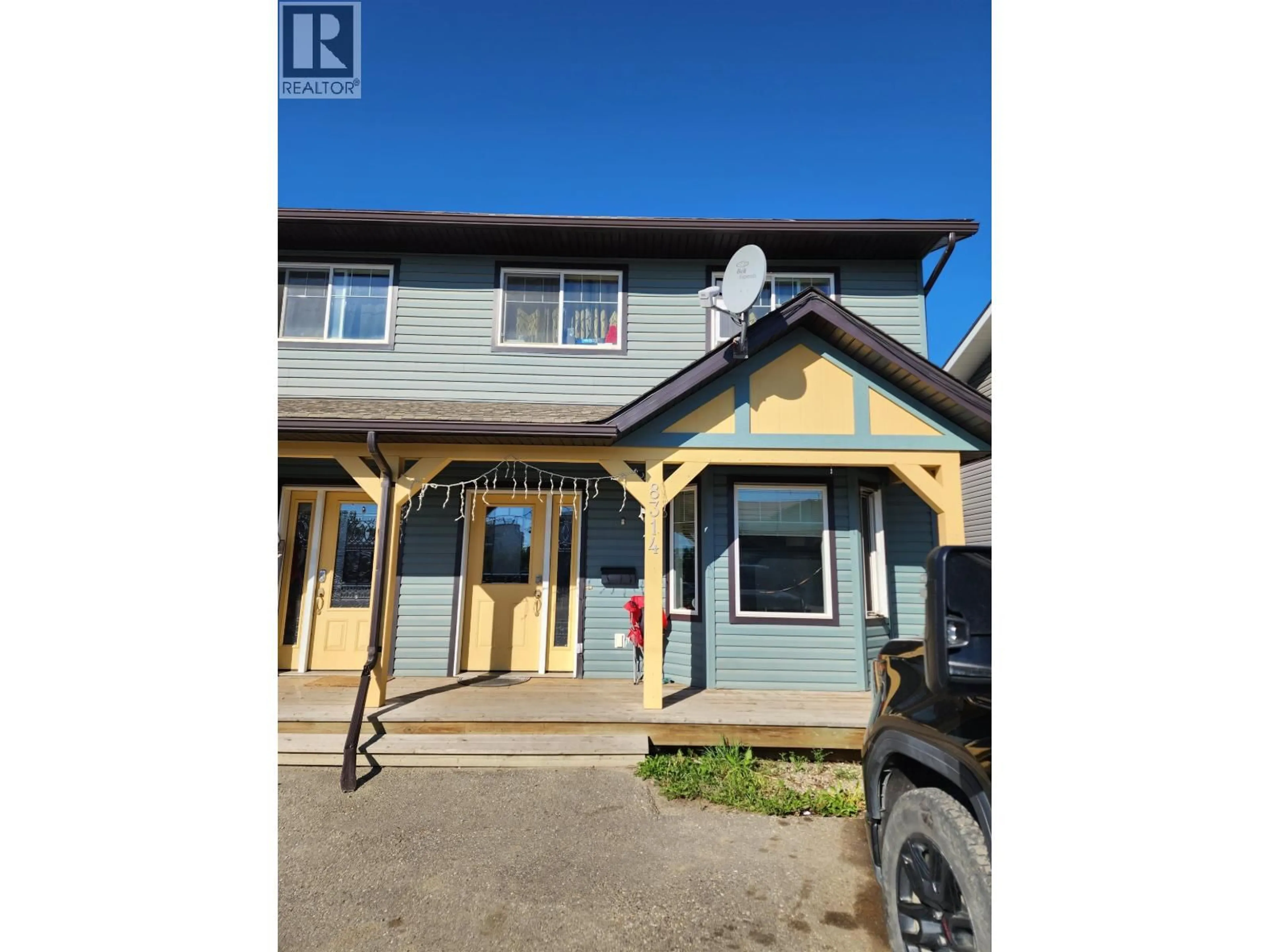A pic from outside/outdoor area/front of a property/back of a property/a pic from drone, street for 8314 87 STREET, Fort St. John British Columbia V1J3M7