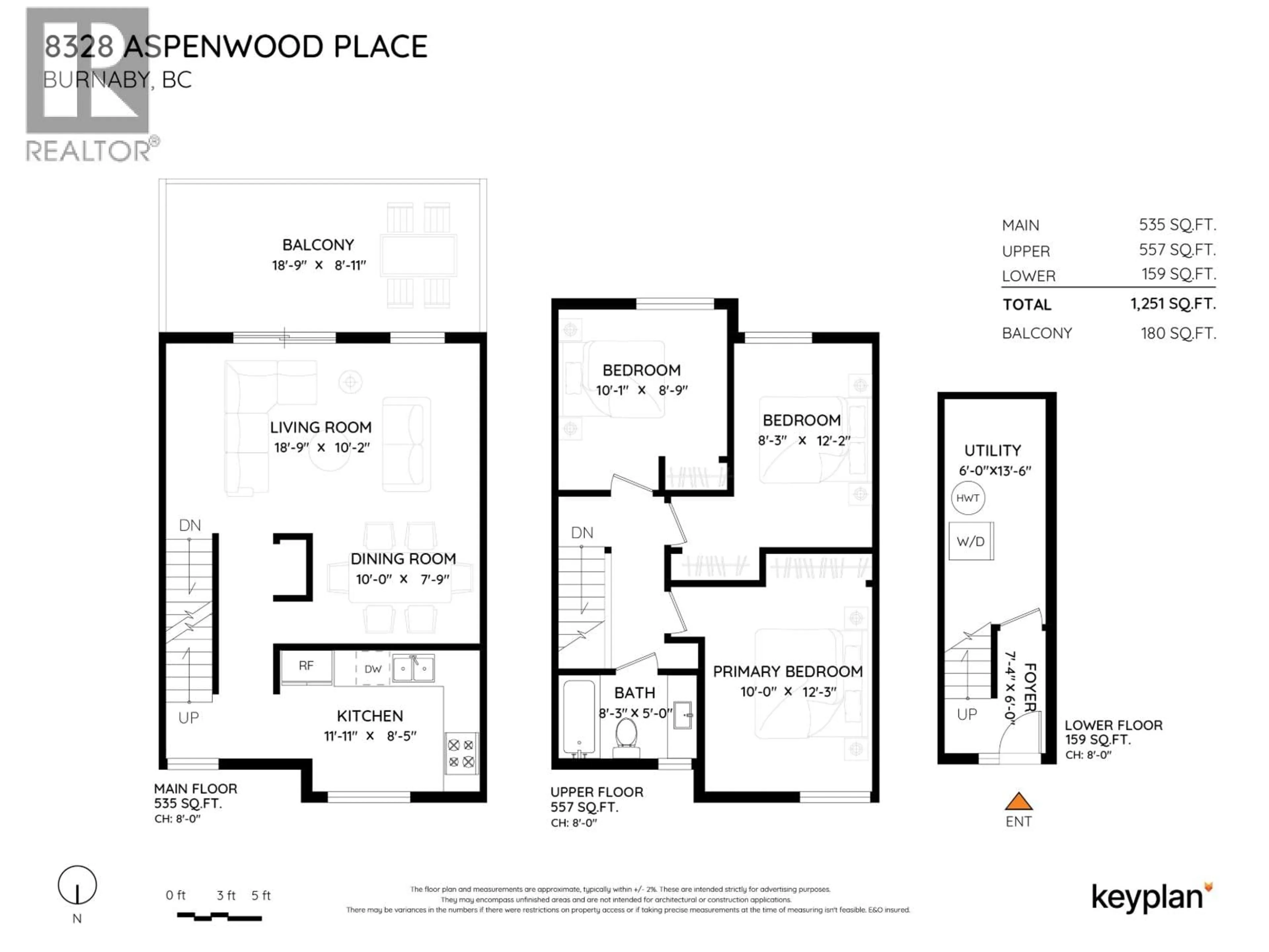 Floor plan for 8328 ASPENWOOD PLACE, Burnaby British Columbia V5A3V3