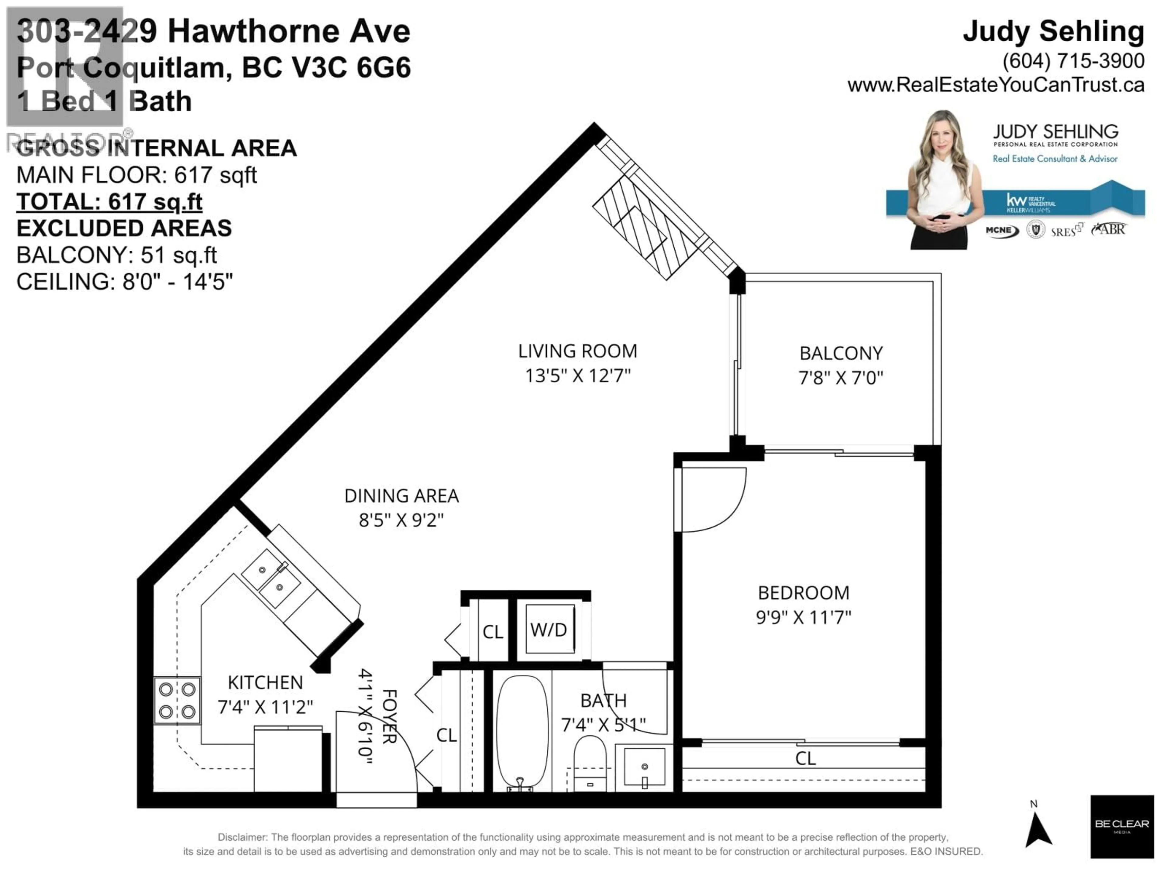 Floor plan for 303 - 2429 HAWTHORNE AVENUE, Port Coquitlam British Columbia V3C6G6