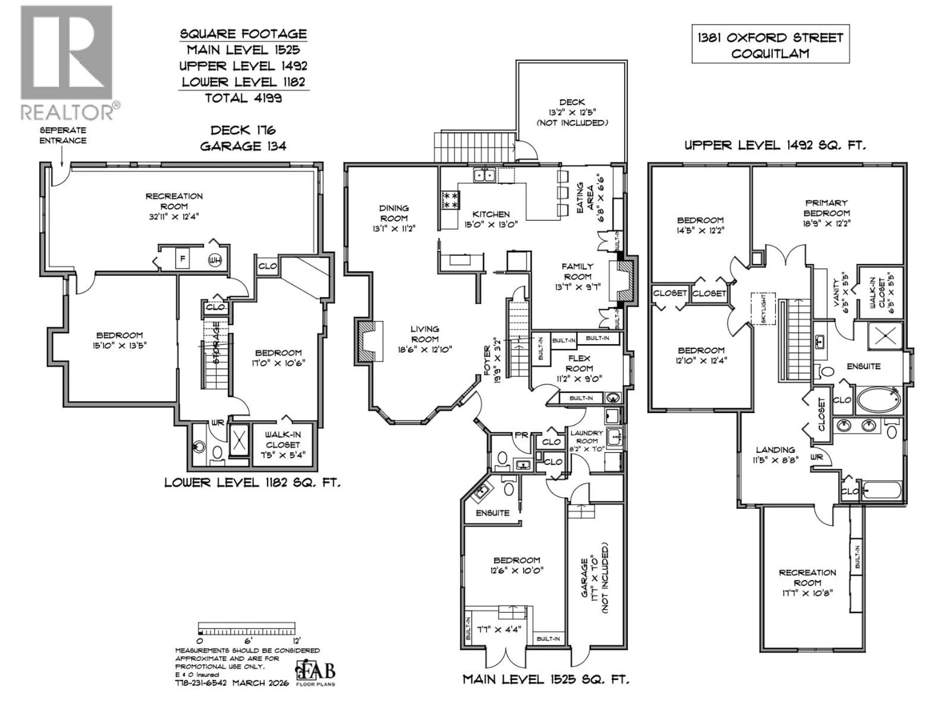 Floor plan for 1381 OXFORD STREET, Coquitlam British Columbia V3E3G5