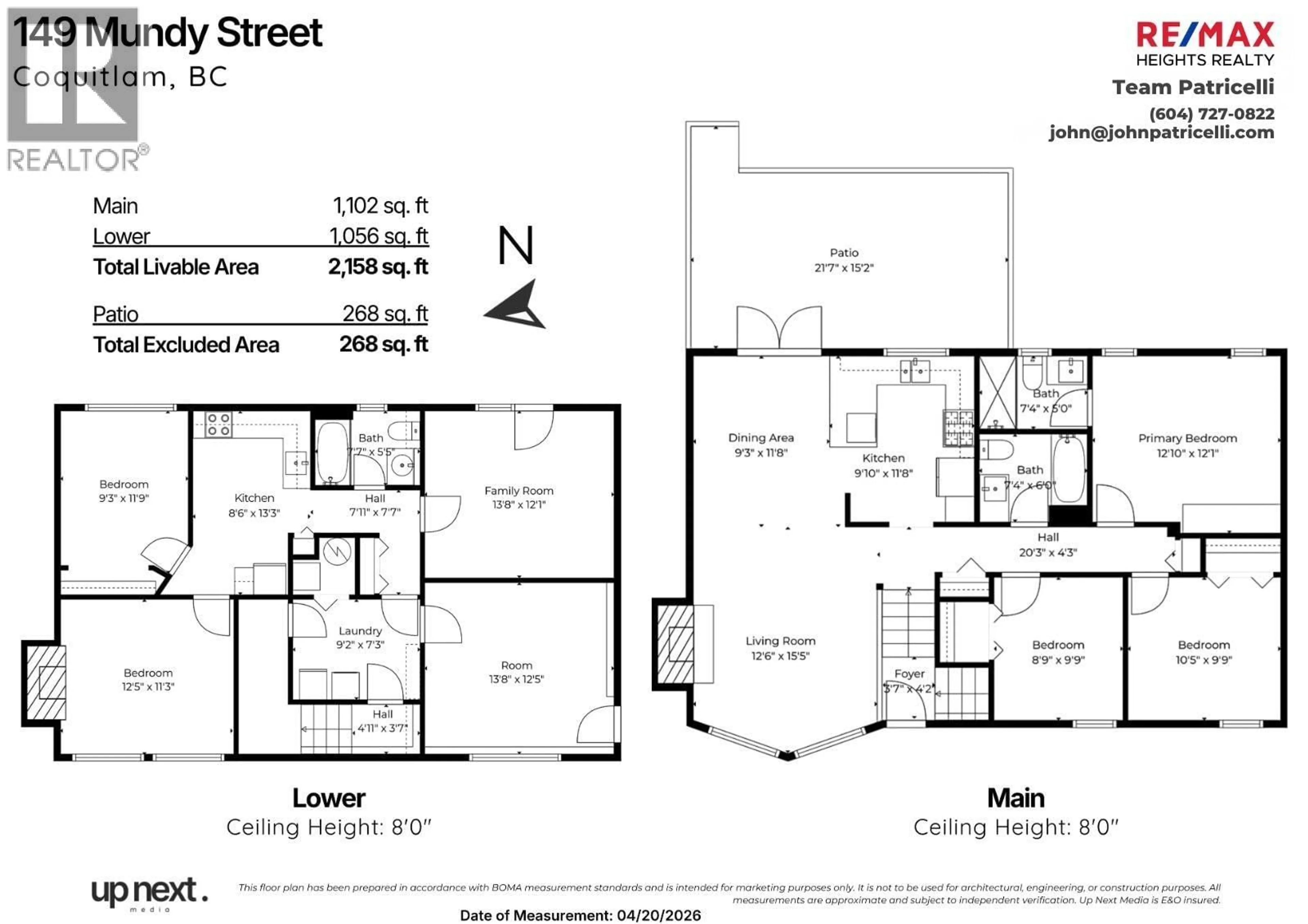 Floor plan for 149 MUNDY STREET, Coquitlam British Columbia V3K6E5