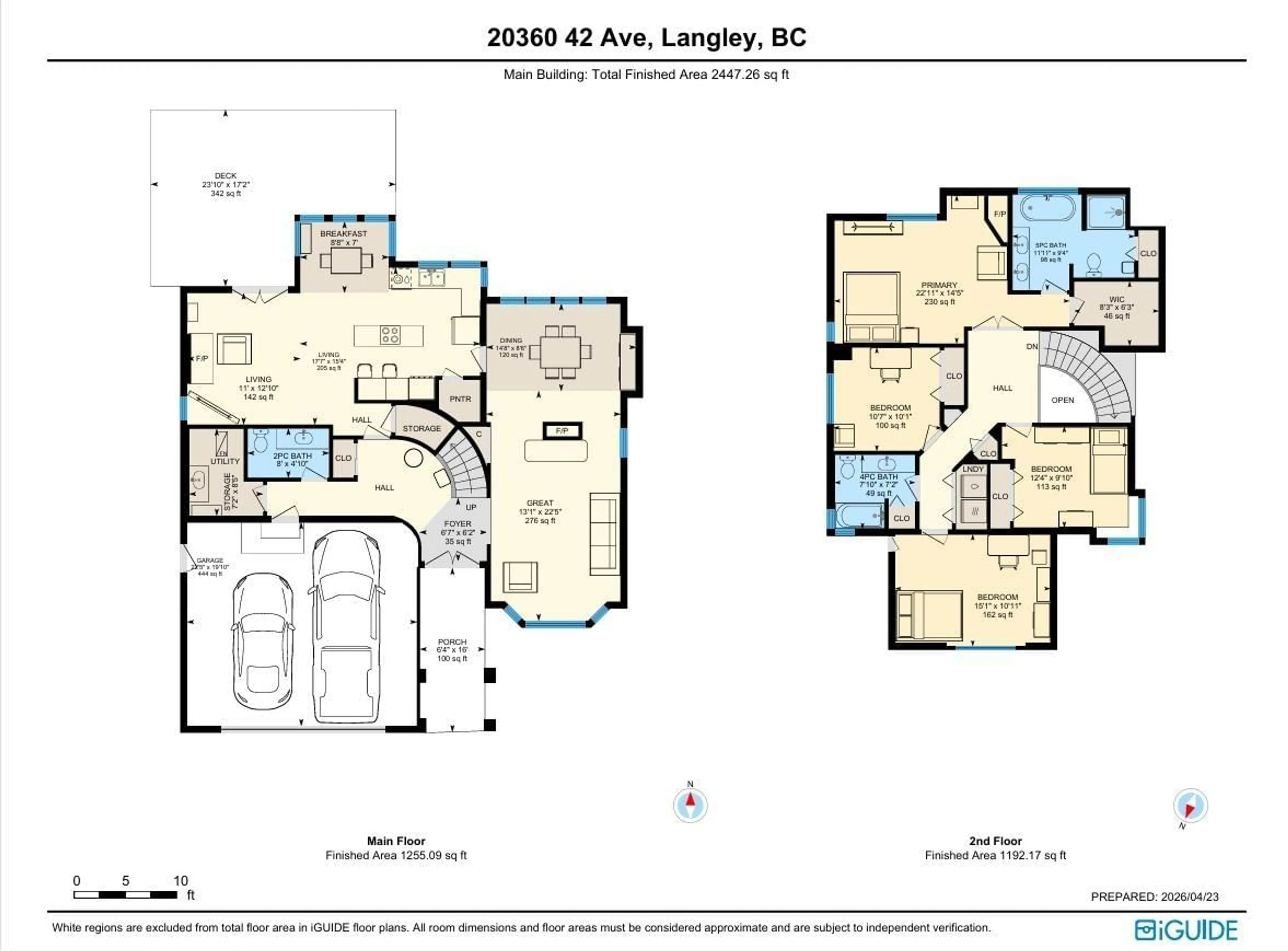 Floor plan for 20360 42 AVENUE, Langley British Columbia V3A3A7