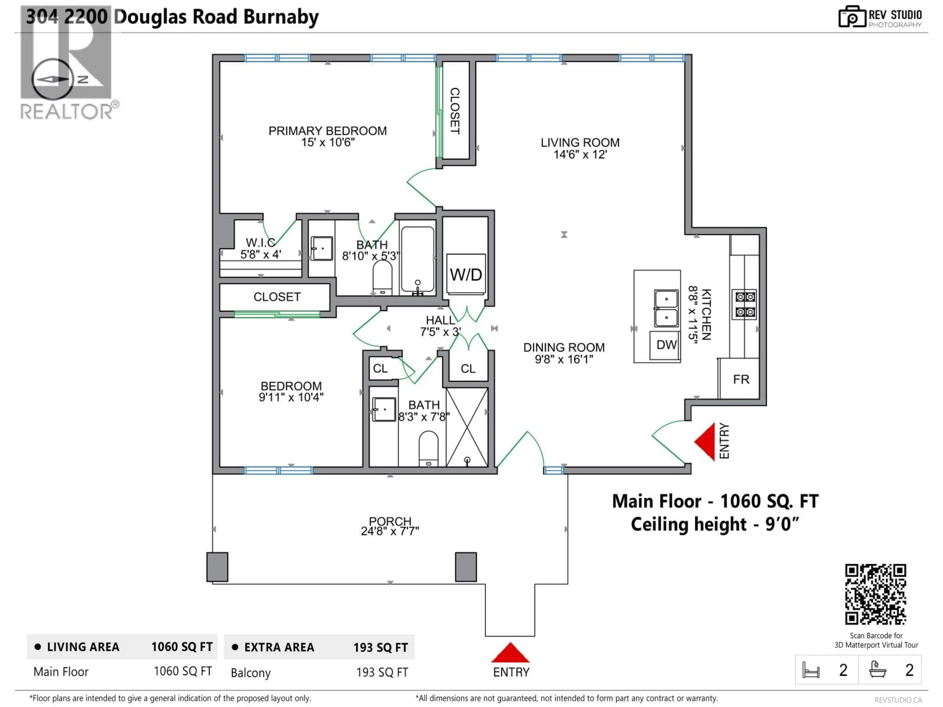 Floor plan for 304 - 2200 DOUGLAS ROAD, Burnaby British Columbia V5C0G8
