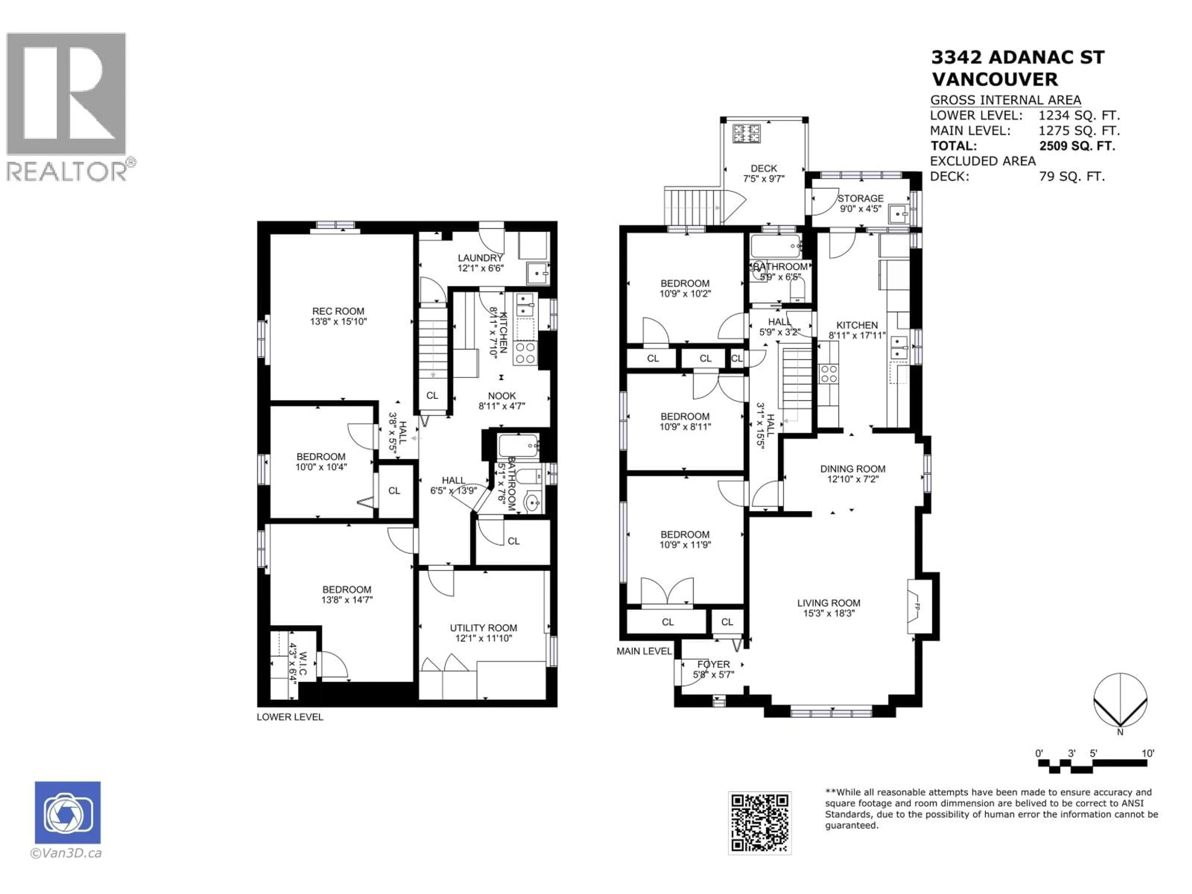 Floor plan for 3342 ADANAC STREET, Vancouver British Columbia V5K2P3
