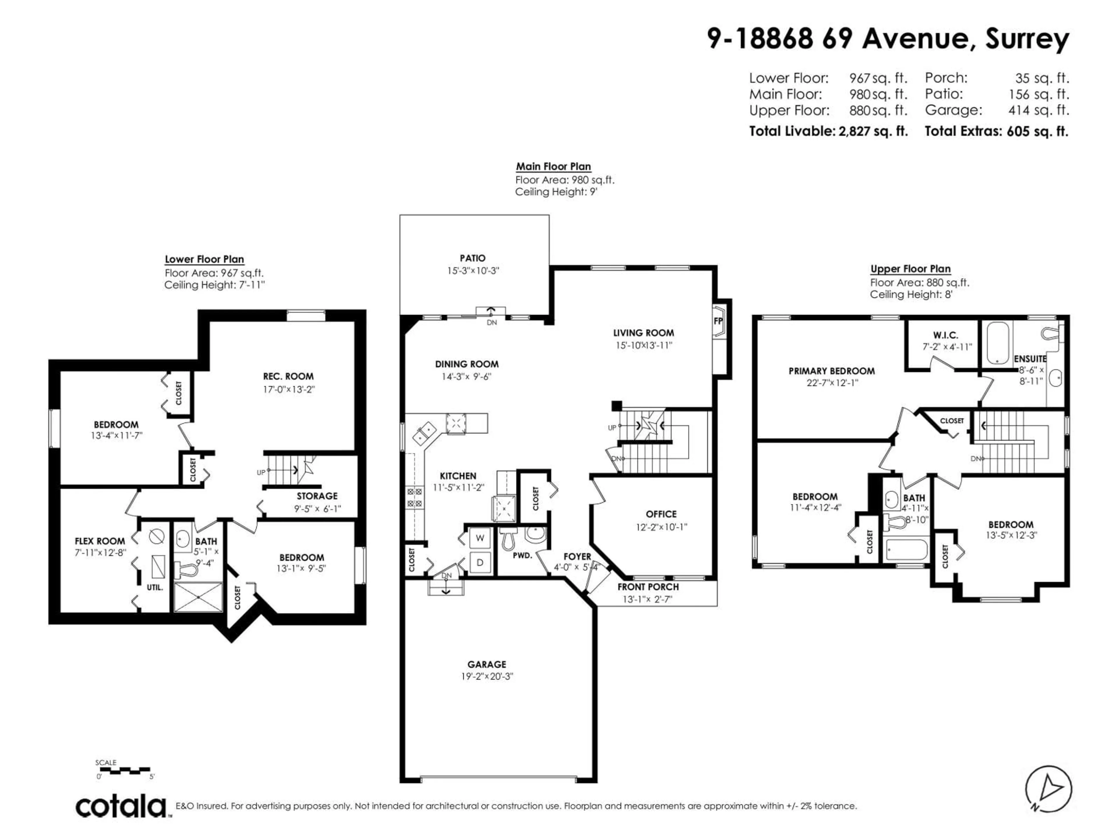 Floor plan for 9 - 18868 69 AVENUE, Surrey British Columbia V4N5K7