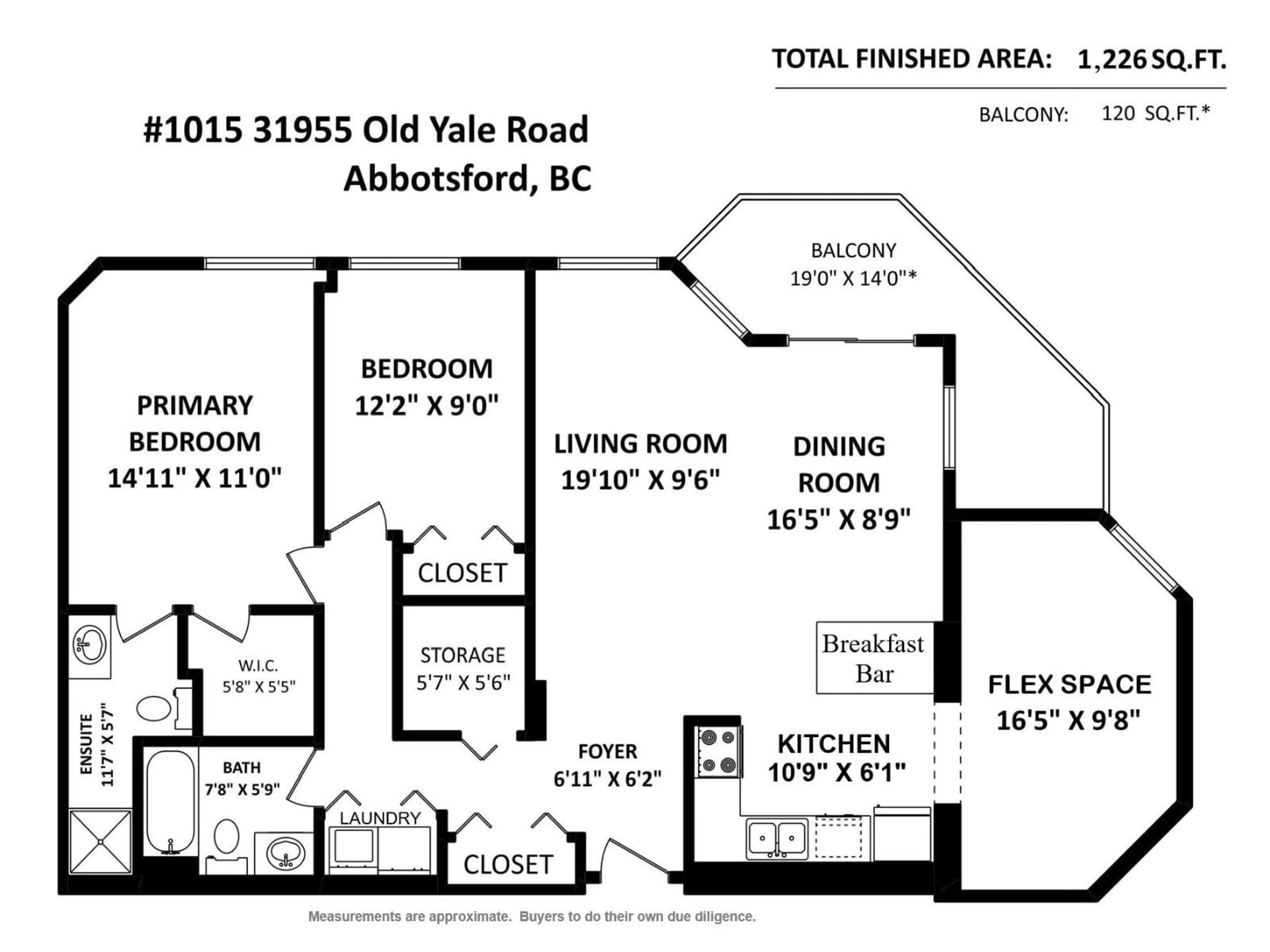 Floor plan for 1015 - 31955 OLD YALE ROAD, Abbotsford British Columbia V2T4N1