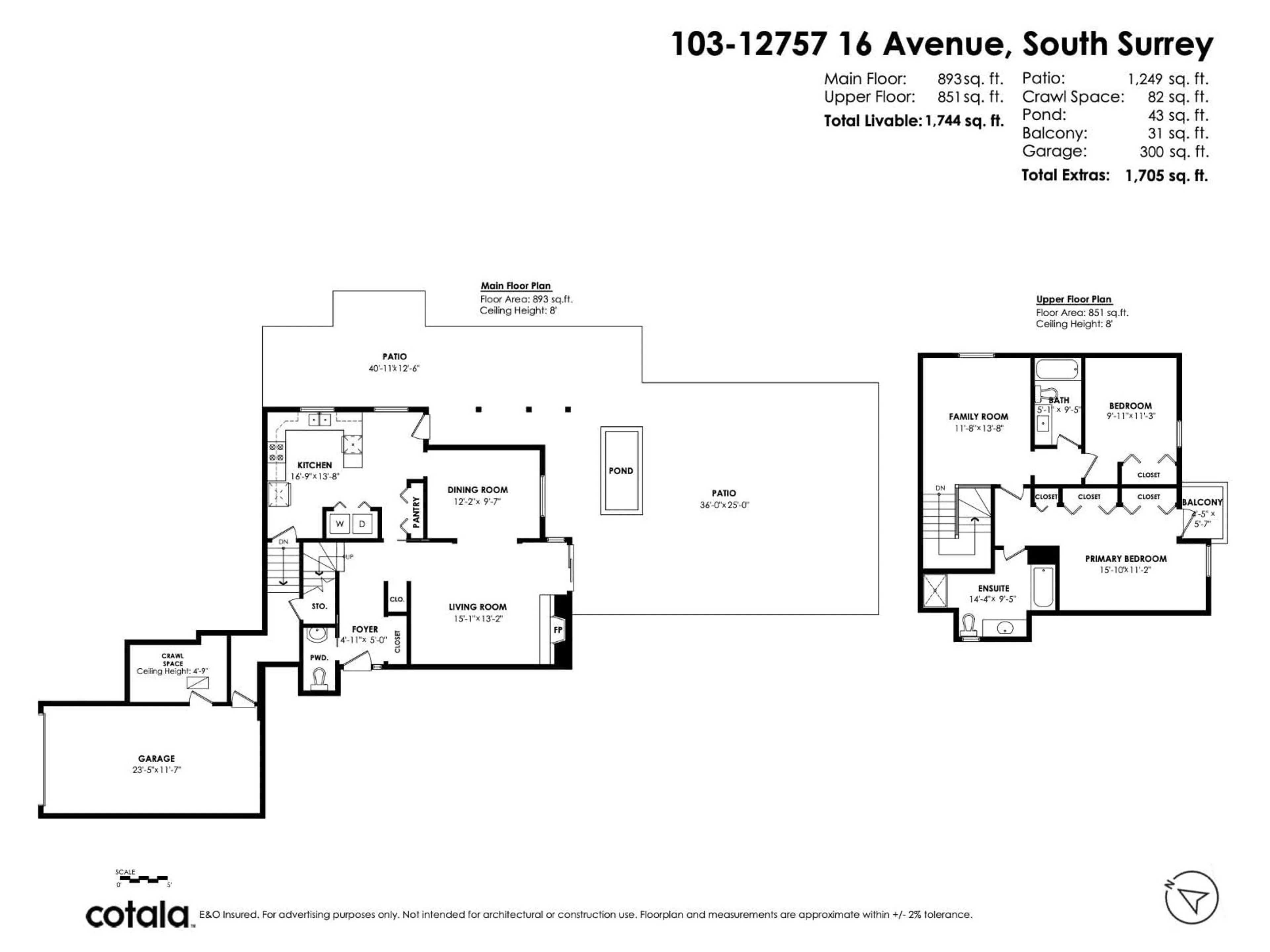 Floor plan for 103 - 12757 16 AVENUE, Surrey British Columbia V4A1N2