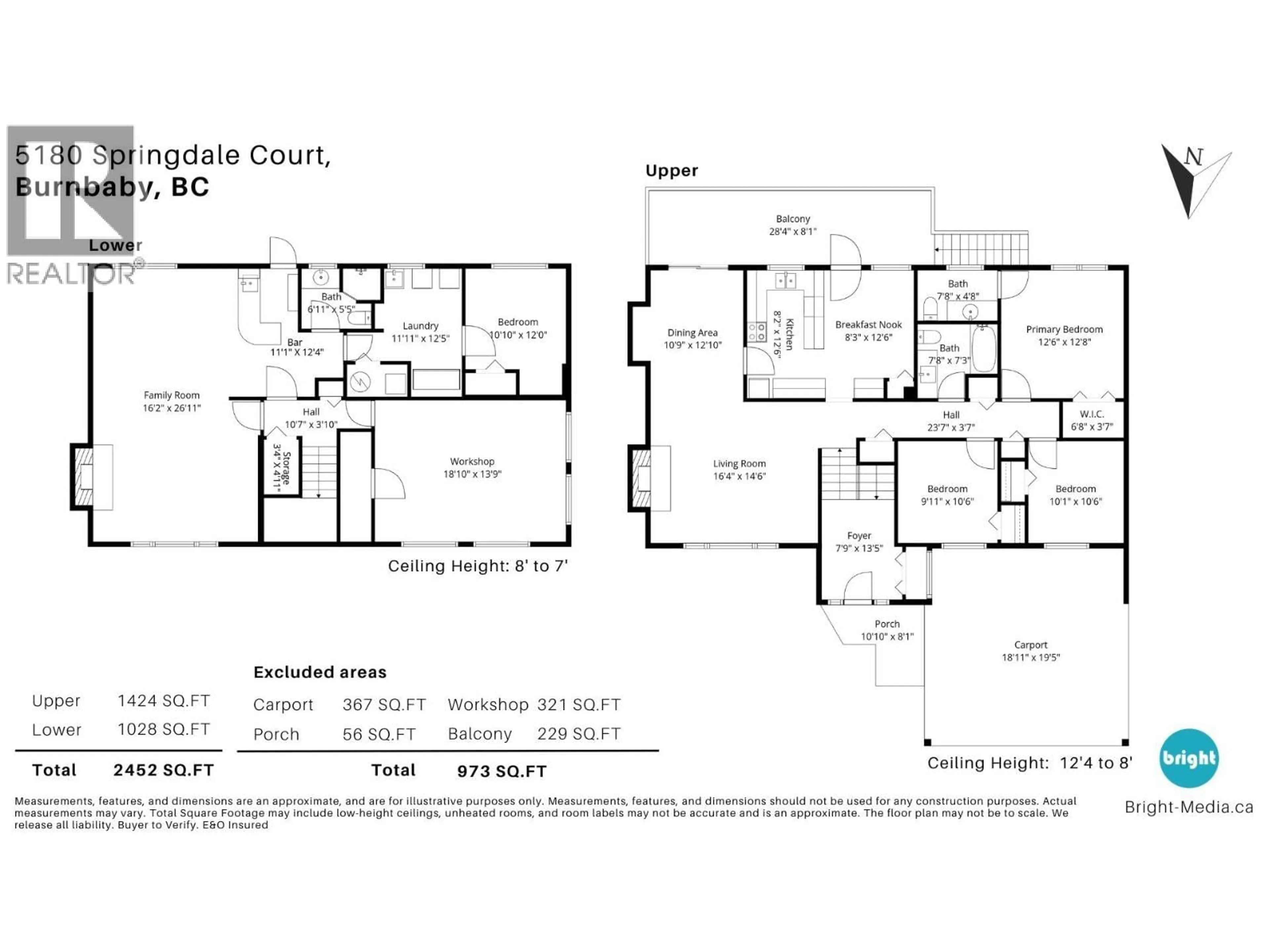 Floor plan for 5180 SPRINGDALE COURT, Burnaby British Columbia V5B4P4