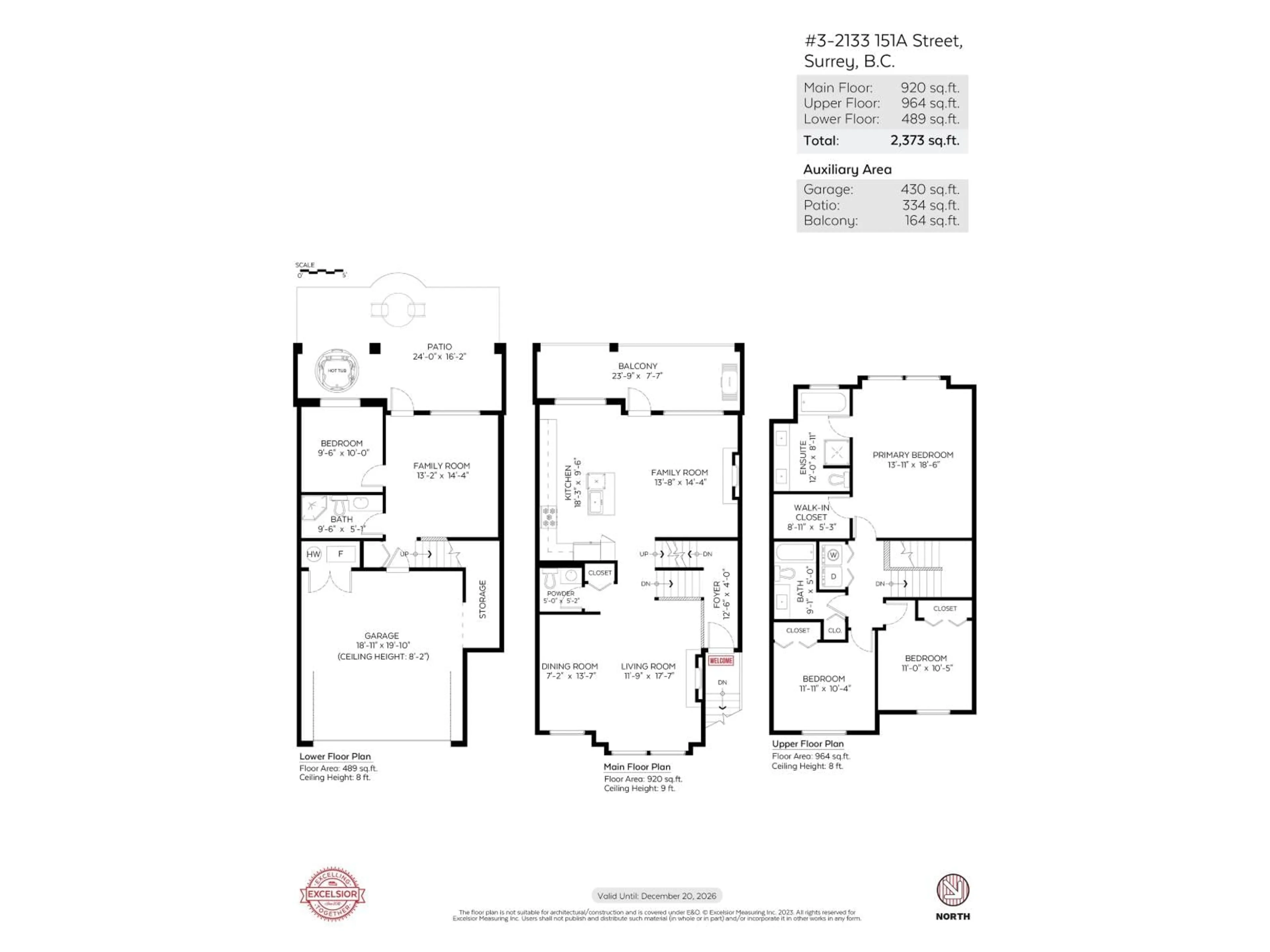 Floor plan for 3 - 2133 151A STREET, Surrey British Columbia V4A7C6