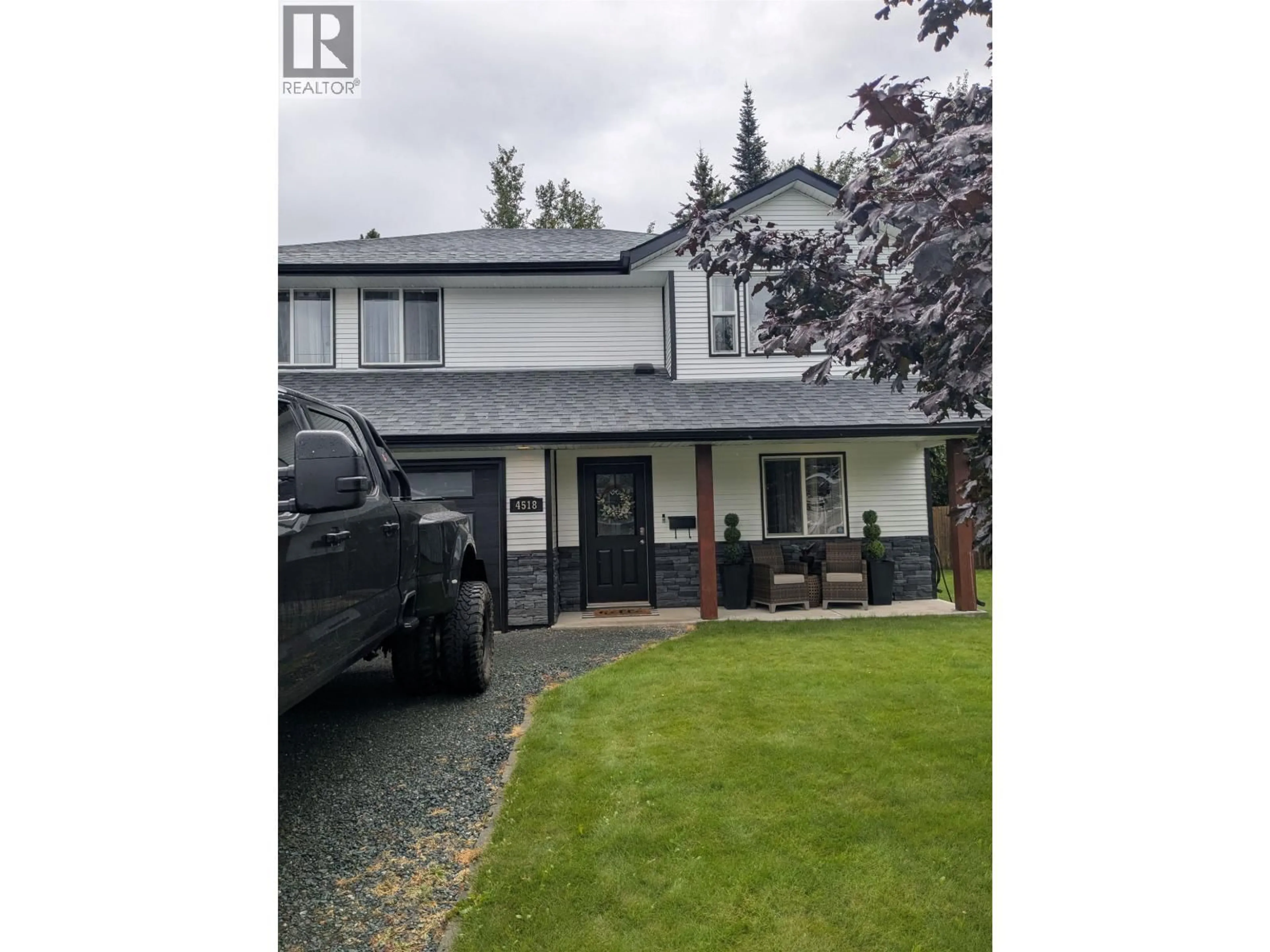 A pic from outside/outdoor area/front of a property/back of a property/a pic from drone, street for 4518 GRAY DRIVE, Prince George British Columbia V2K4Y4