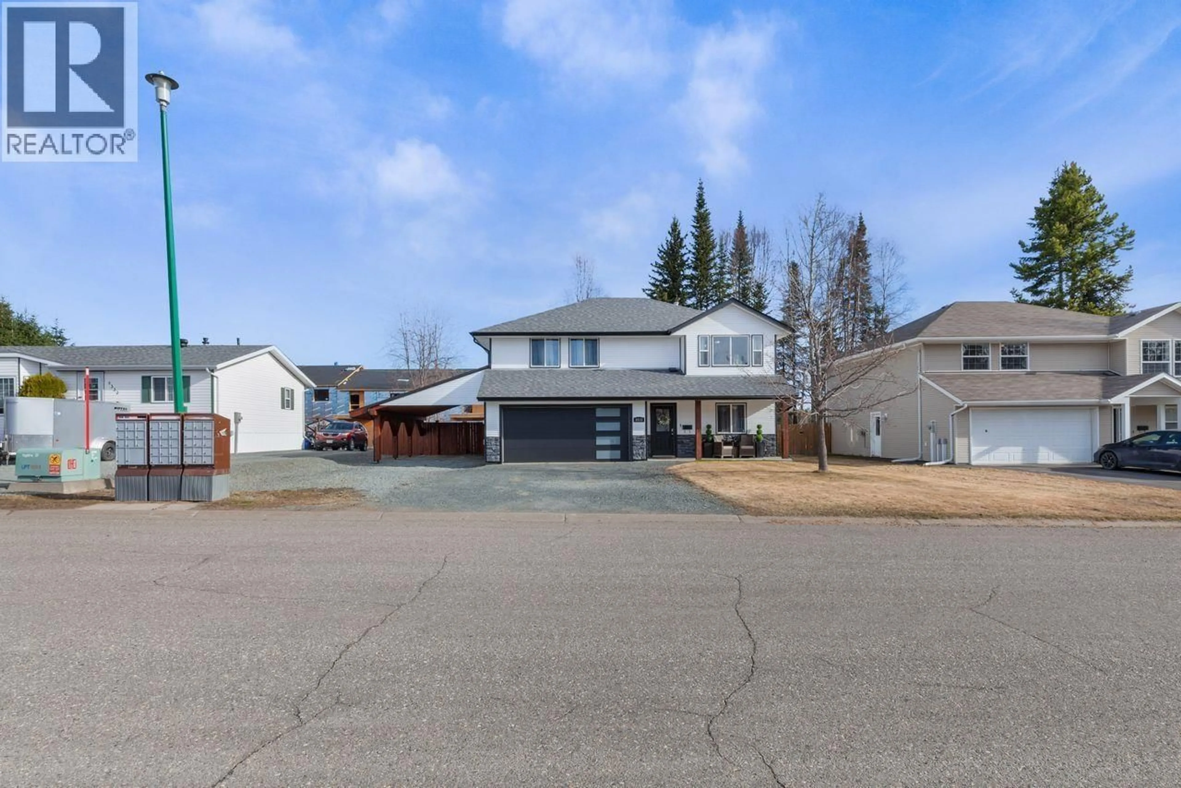 A pic from outside/outdoor area/front of a property/back of a property/a pic from drone, street for 4518 GRAY DRIVE, Prince George British Columbia V2K4Y4