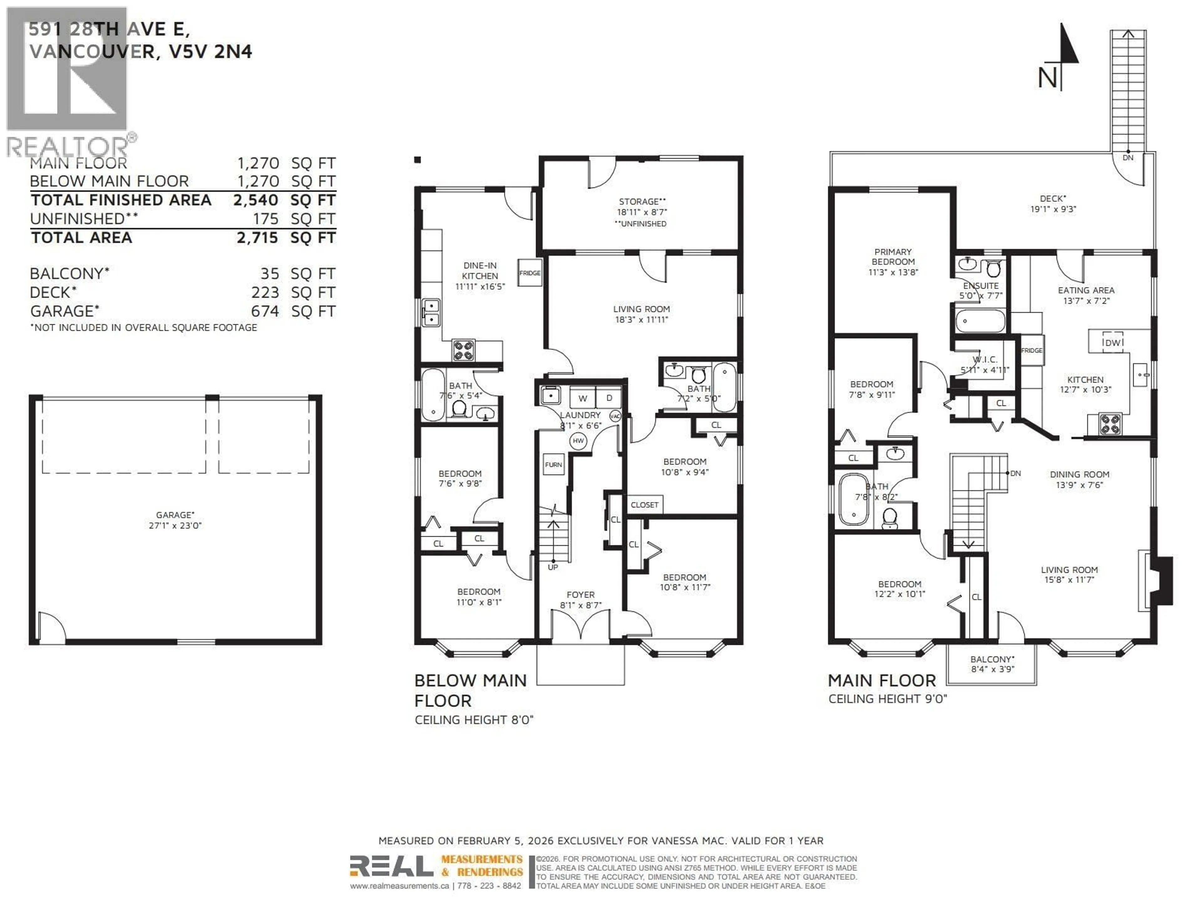 Floor plan for 591 28TH AVENUE, Vancouver British Columbia V5V2N4
