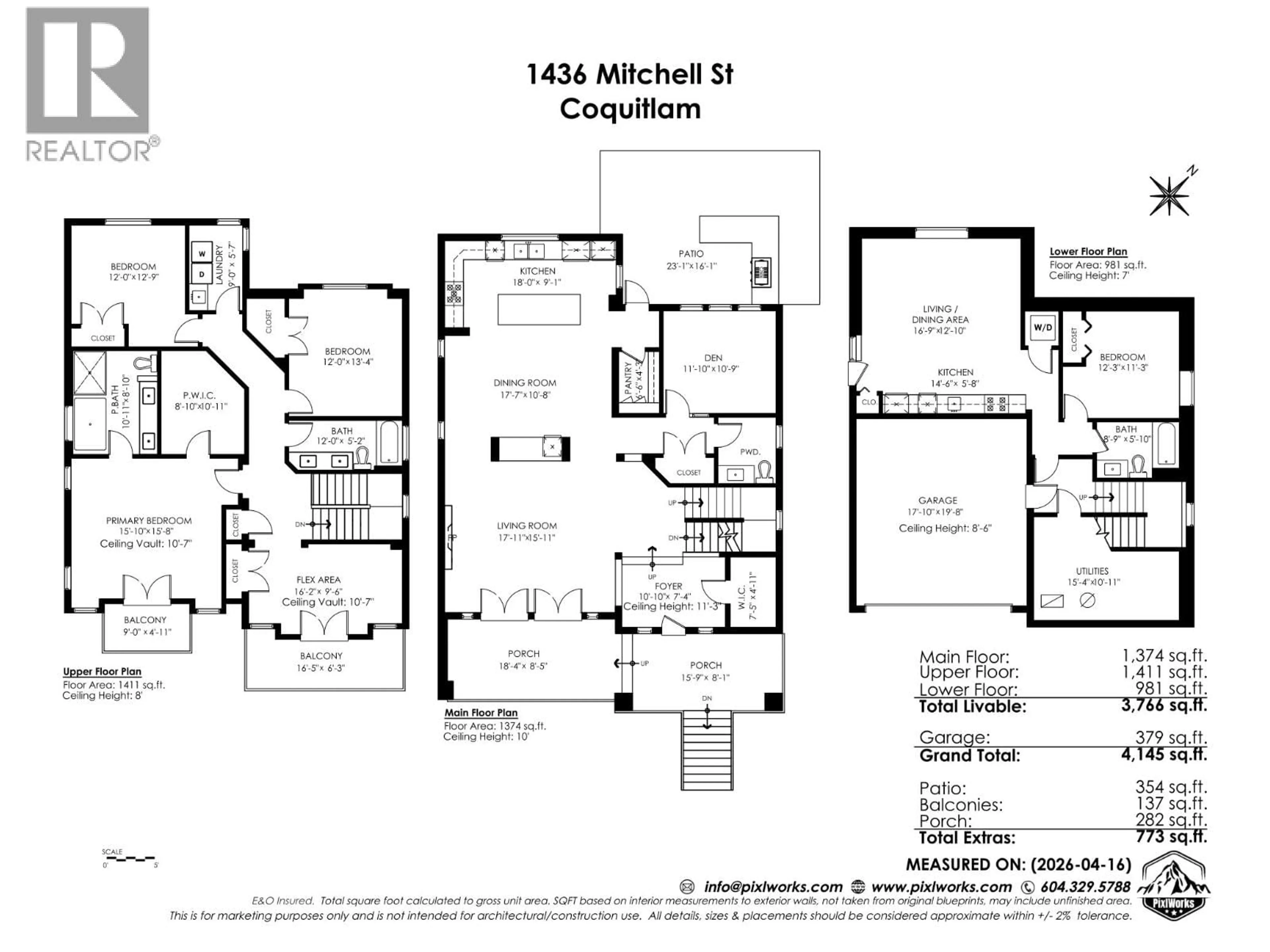 Floor plan for 1436 MITCHELL STREET, Coquitlam British Columbia V3E0M4