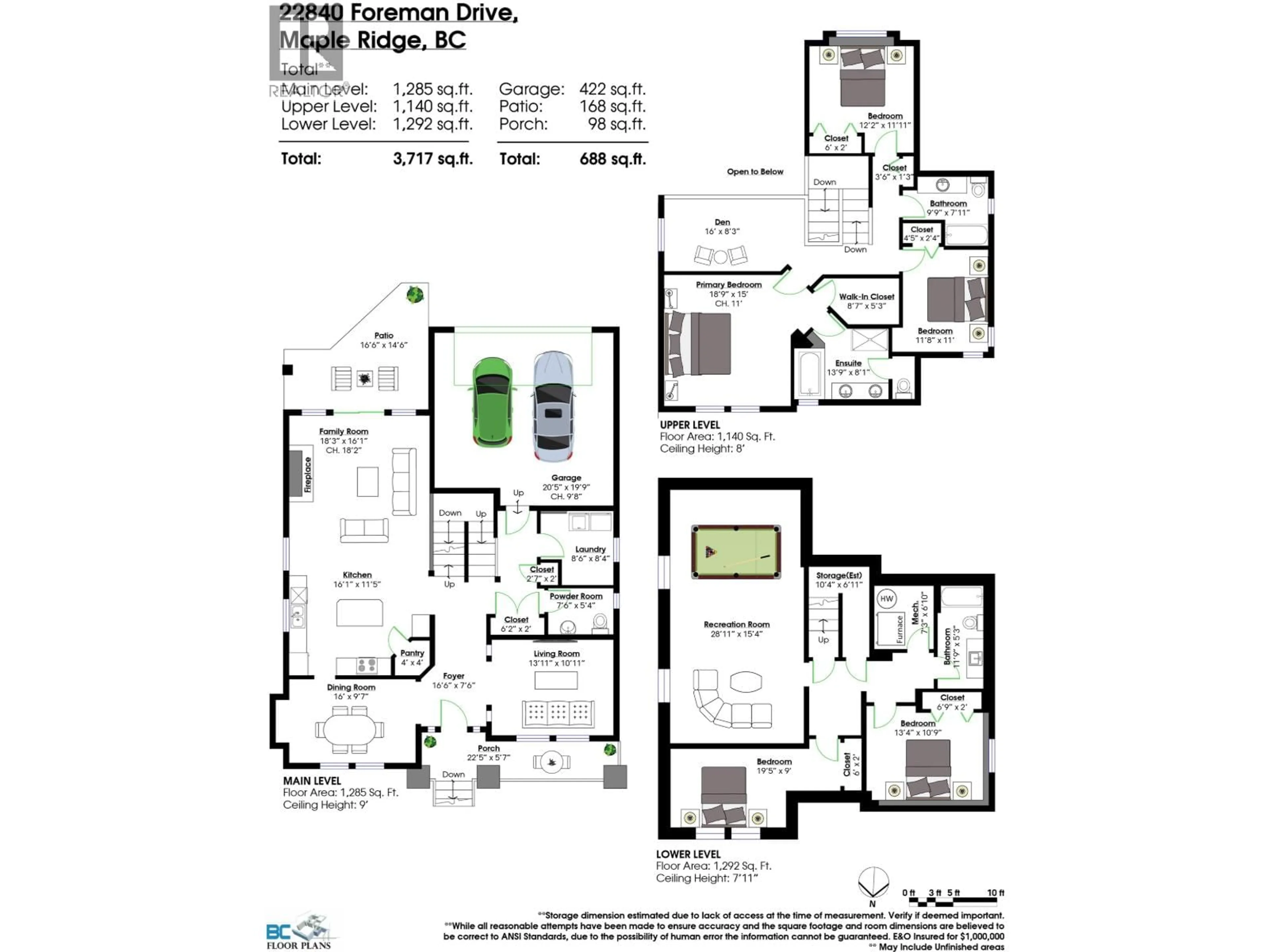 Floor plan for 22840 FOREMAN DRIVE, Maple Ridge British Columbia V4R0B2