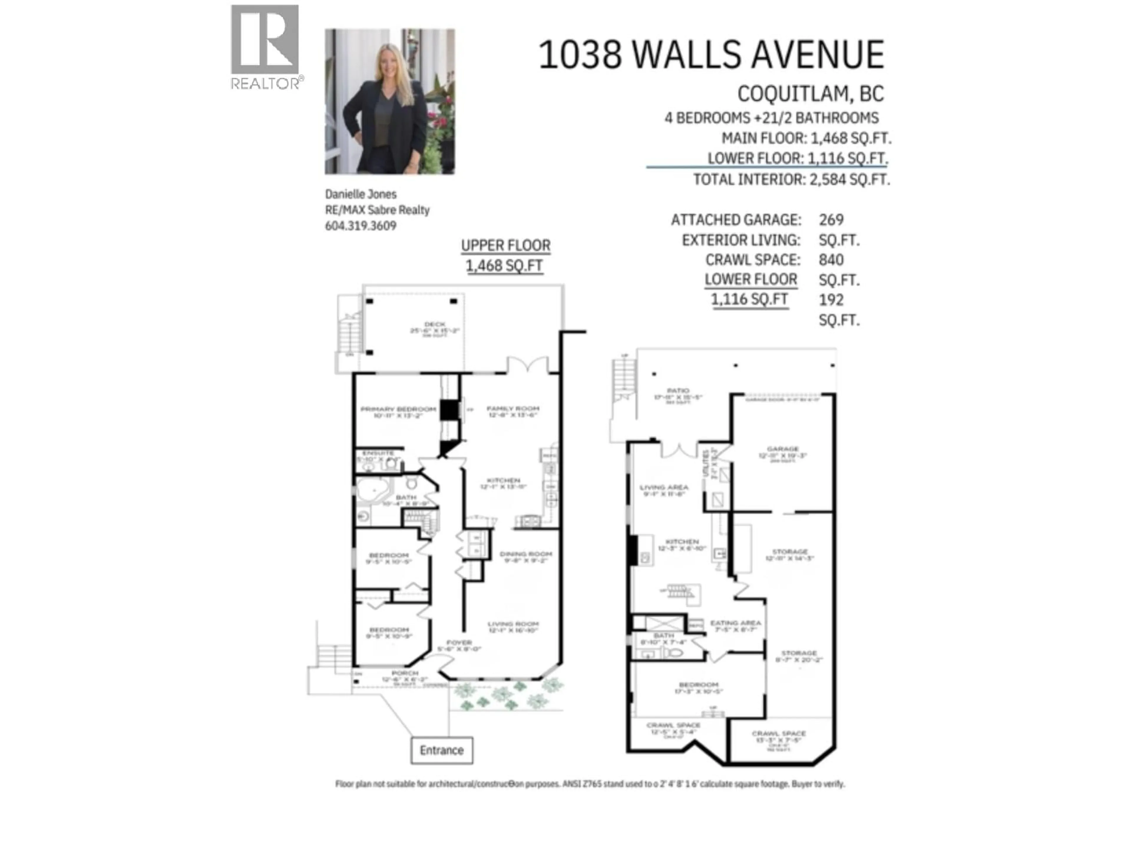 Floor plan for 1038 WALLS AVENUE, Coquitlam British Columbia V3K2T7