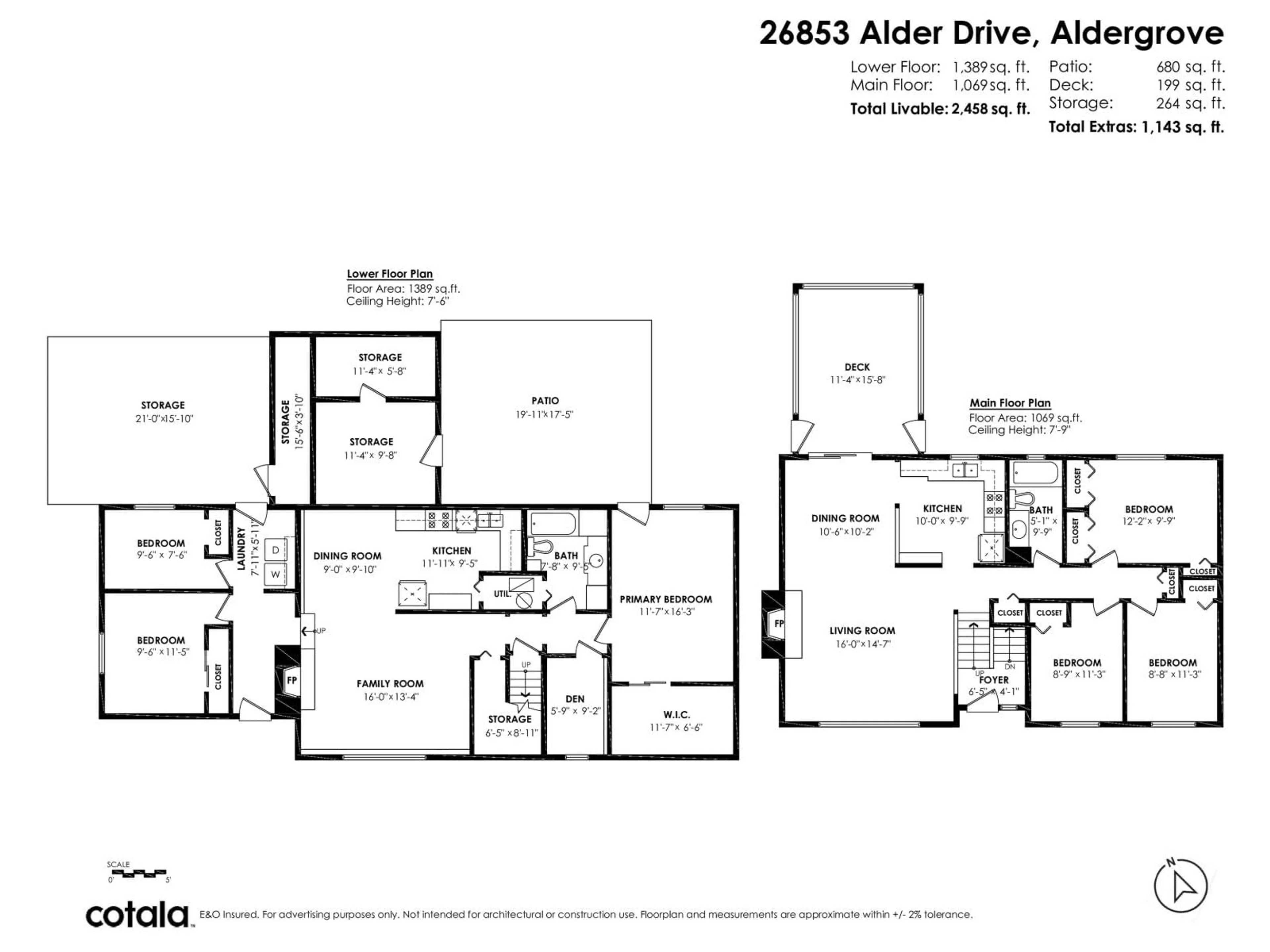 Floor plan for 26853 ALDER DRIVE, Langley British Columbia V4W3G9