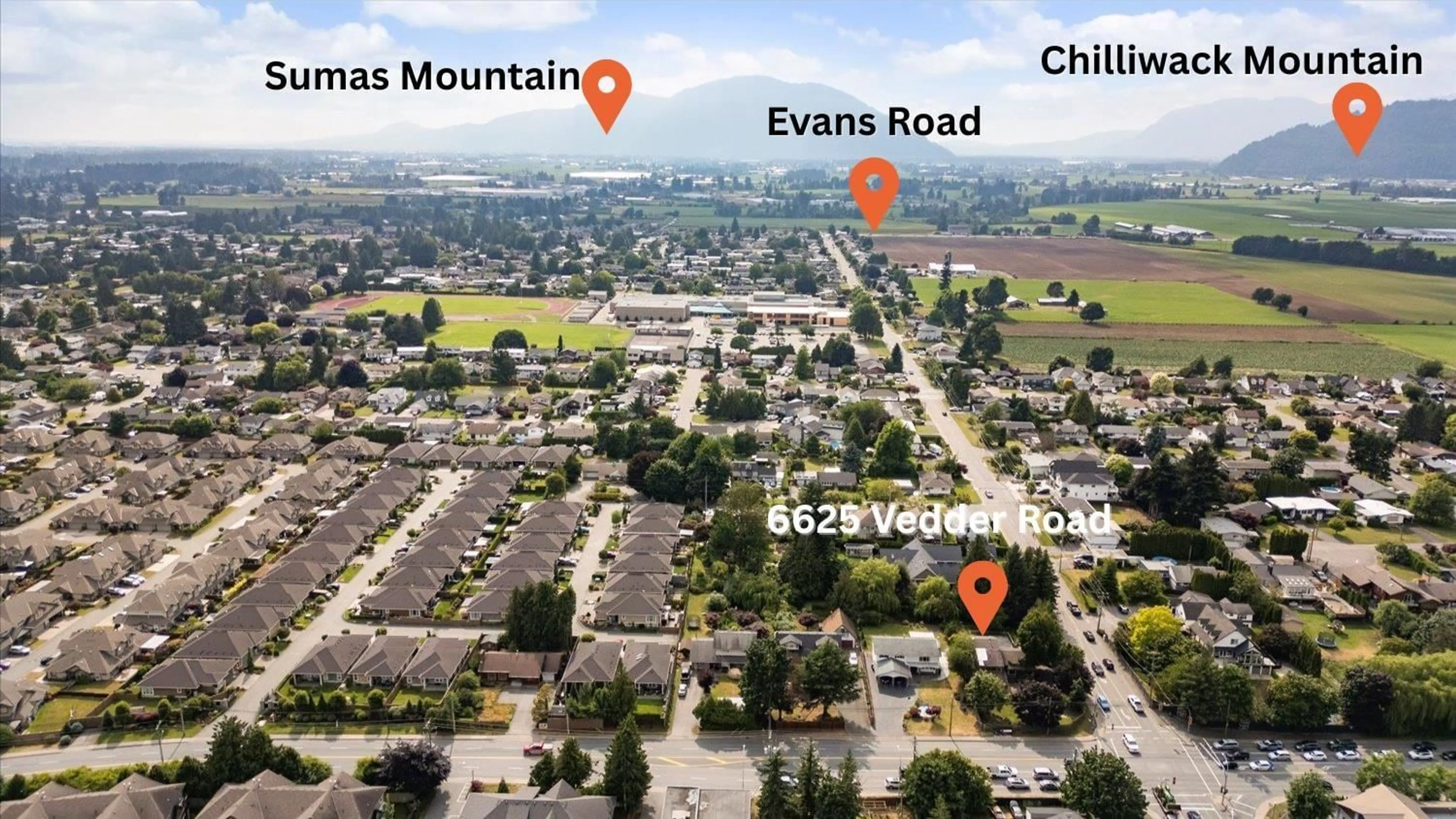 Picture of a map for 6625 VEDDER ROAD, Chilliwack British Columbia V2R1C9