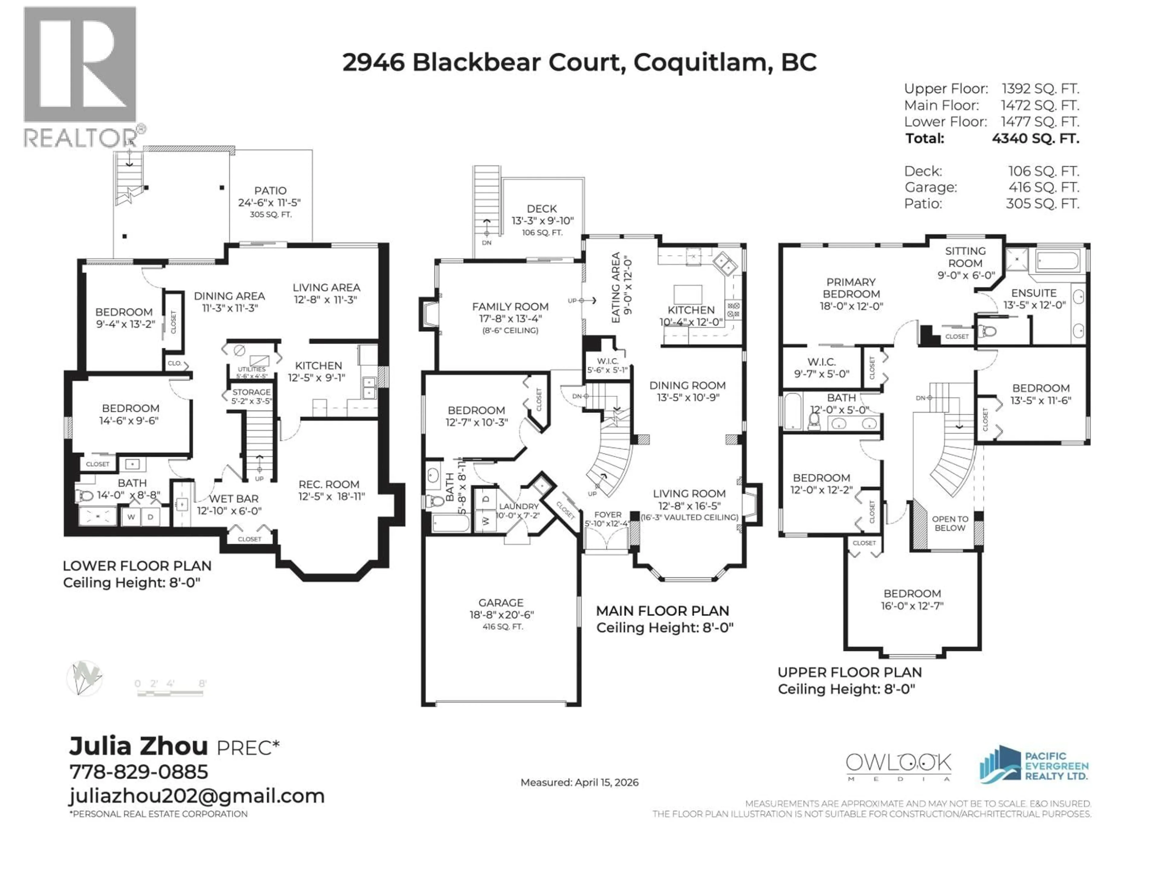 Floor plan for 2946 BLACKBEAR COURT, Coquitlam British Columbia V3E3A2