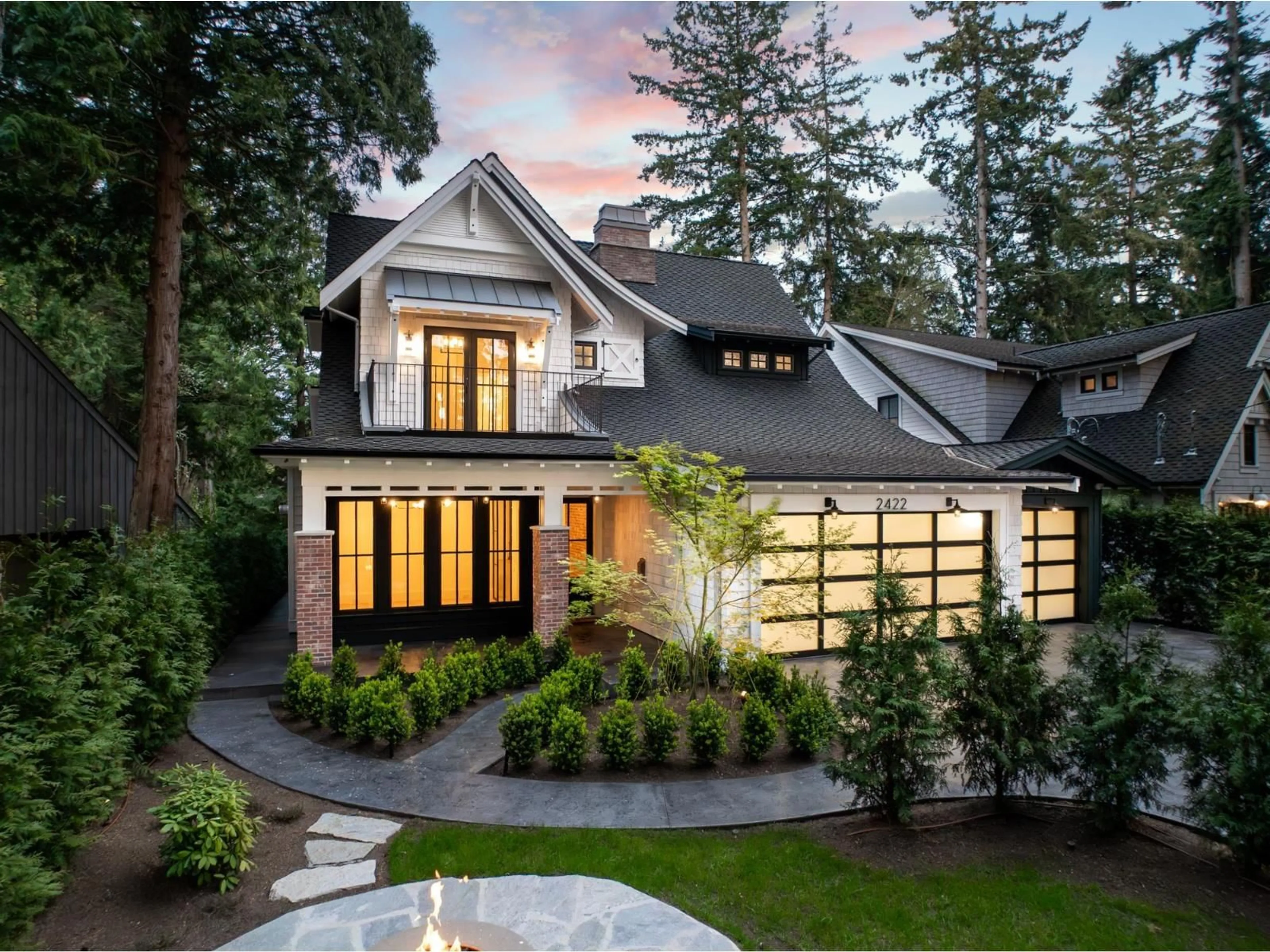 Home with brick exterior material, street for 2422 CHRISTOPHERSON ROAD, Surrey British Columbia V4A5W2