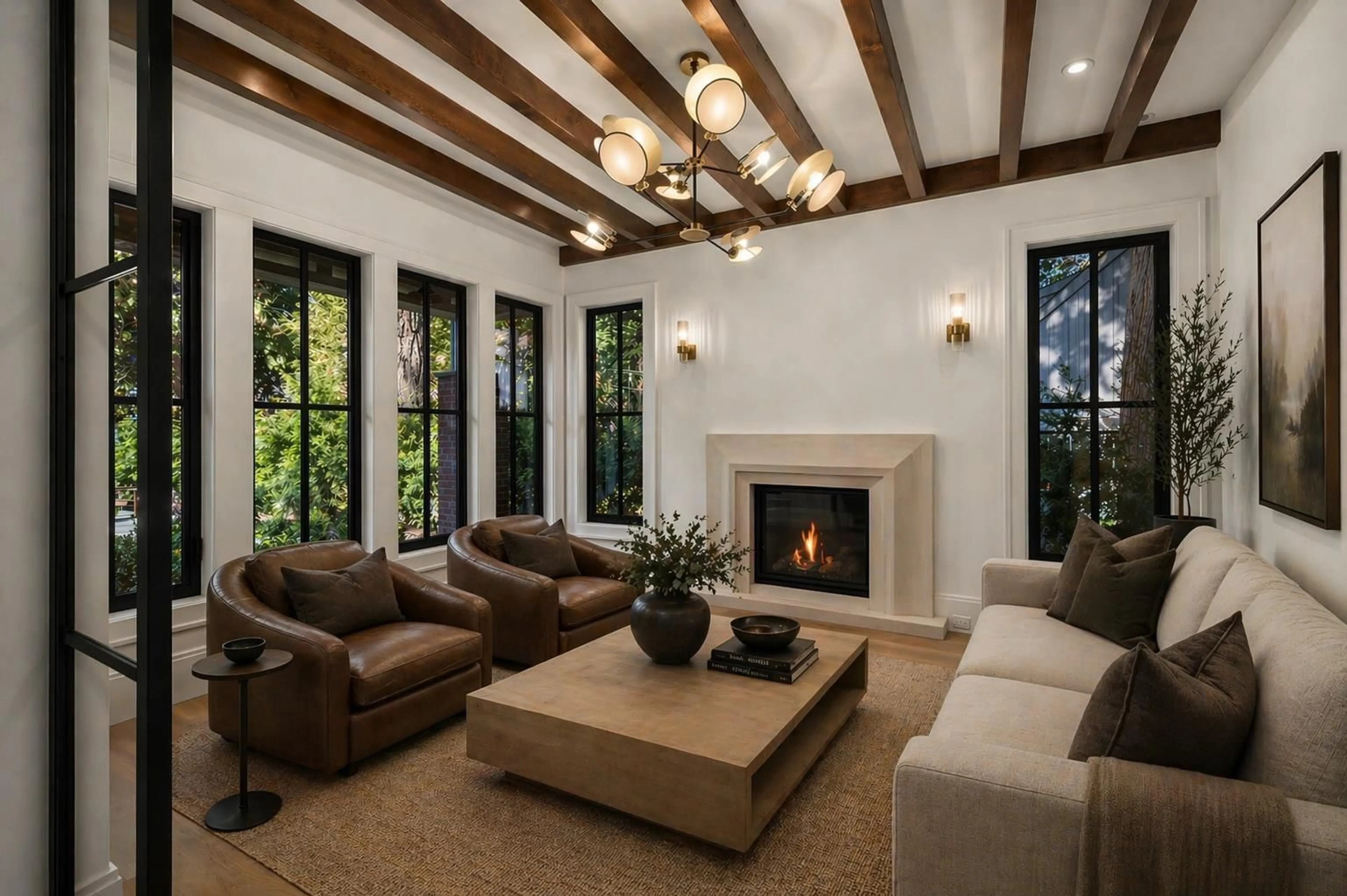 Living room with furniture, ceramic/tile floor for 2422 CHRISTOPHERSON ROAD, Surrey British Columbia V4A5W2