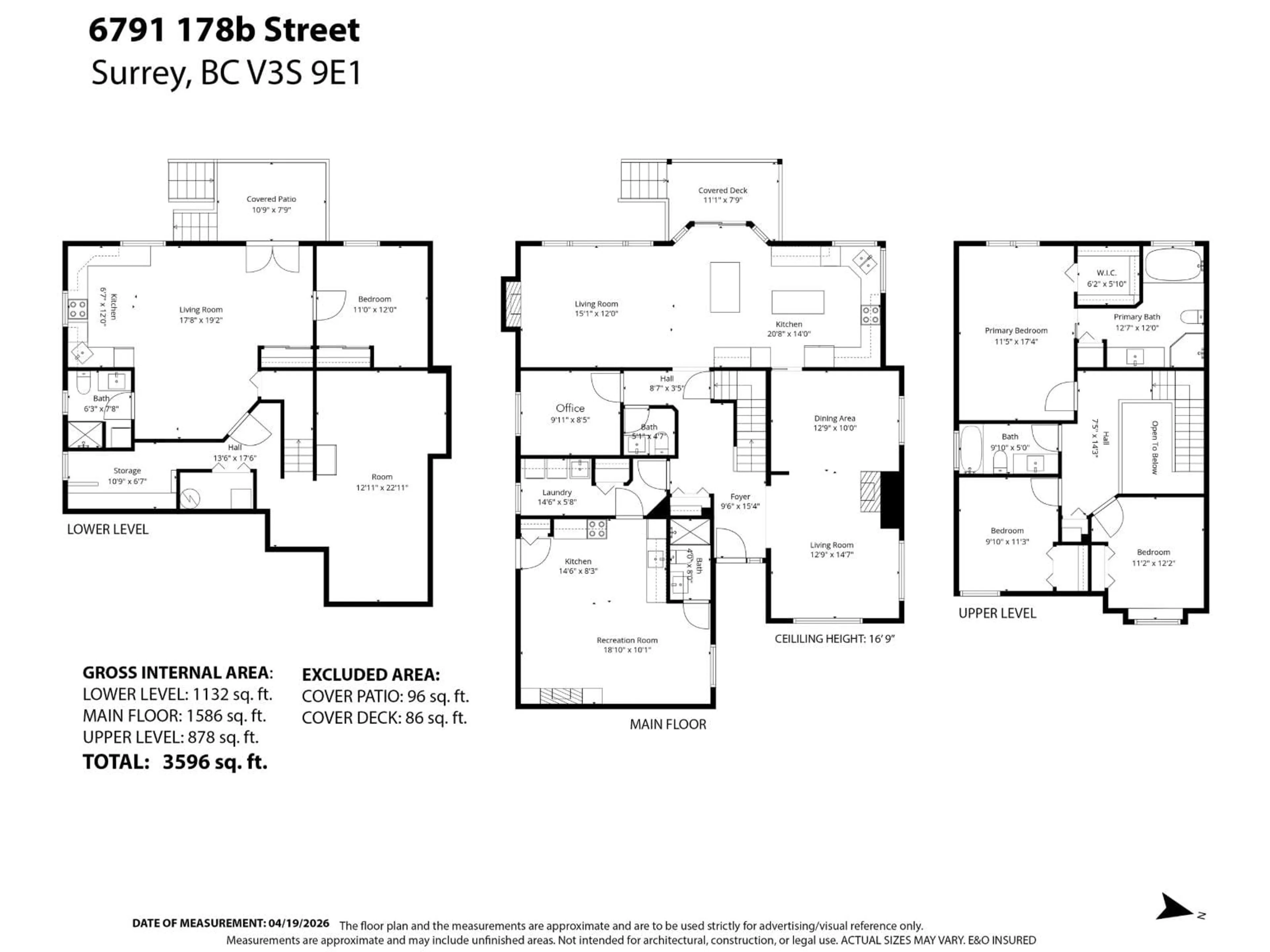 Floor plan for 6791 178B STREET, Surrey British Columbia V3S9E1