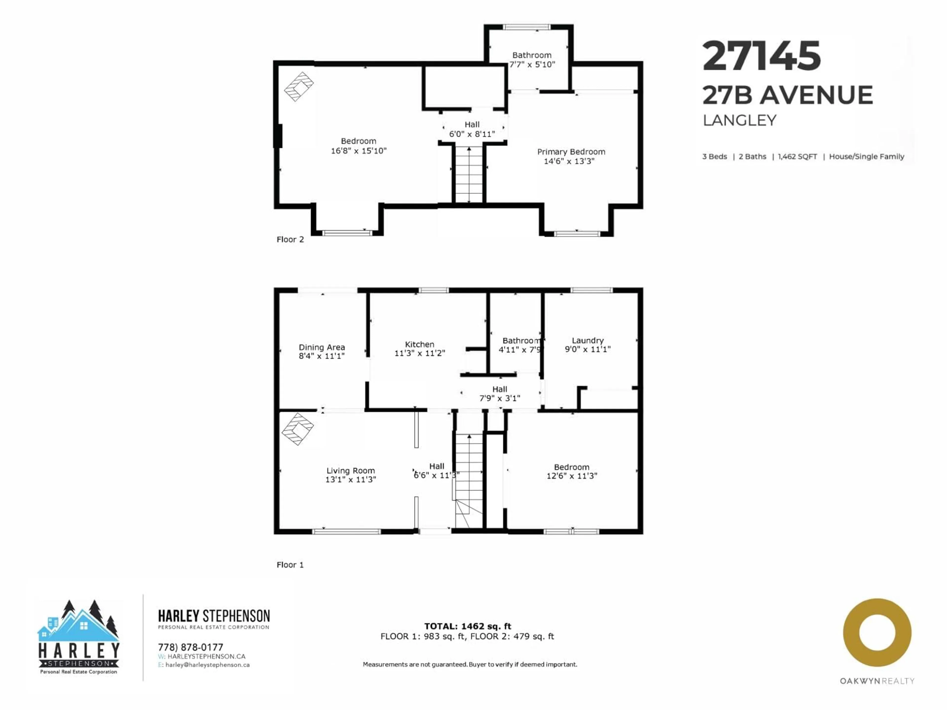 Floor plan for 27145 27B AVENUE, Langley British Columbia V4W3C2