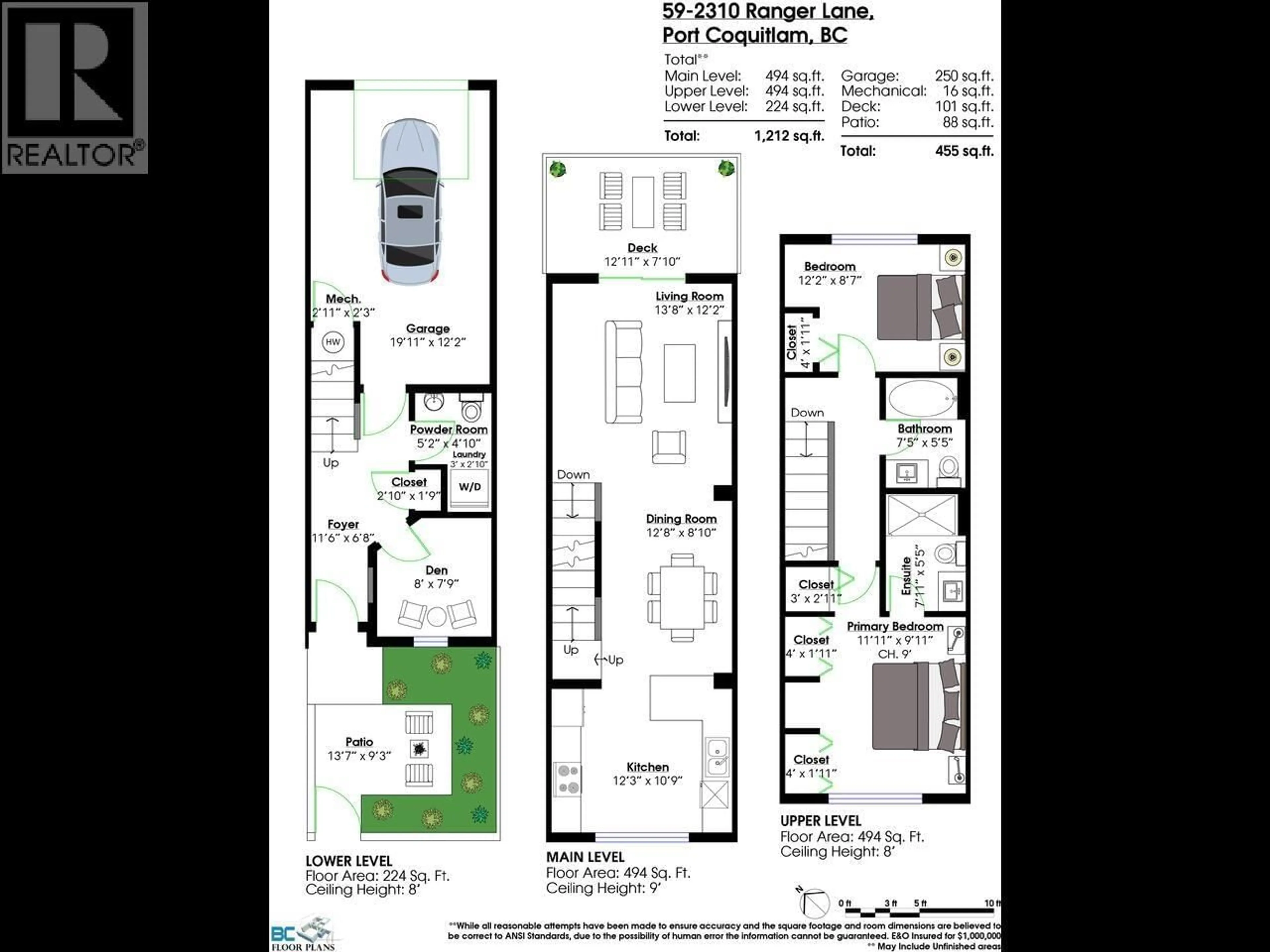 Floor plan for 59 - 2310 RANGER LANE, Port Coquitlam British Columbia V3B0K3