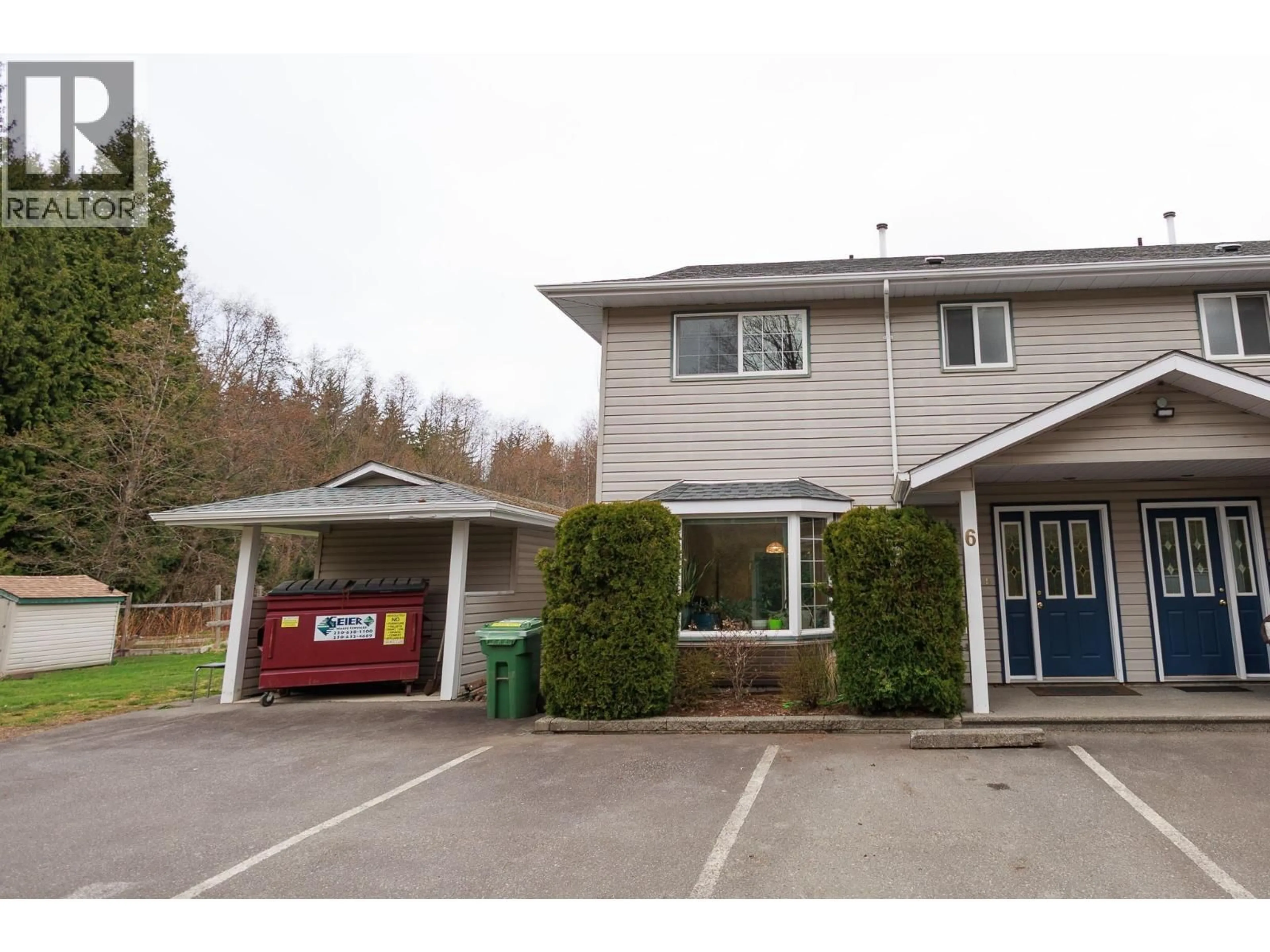 A pic from outside/outdoor area/front of a property/back of a property/a pic from drone, street for 6 - 2609 BRAUN STREET, Terrace British Columbia V8G3J7