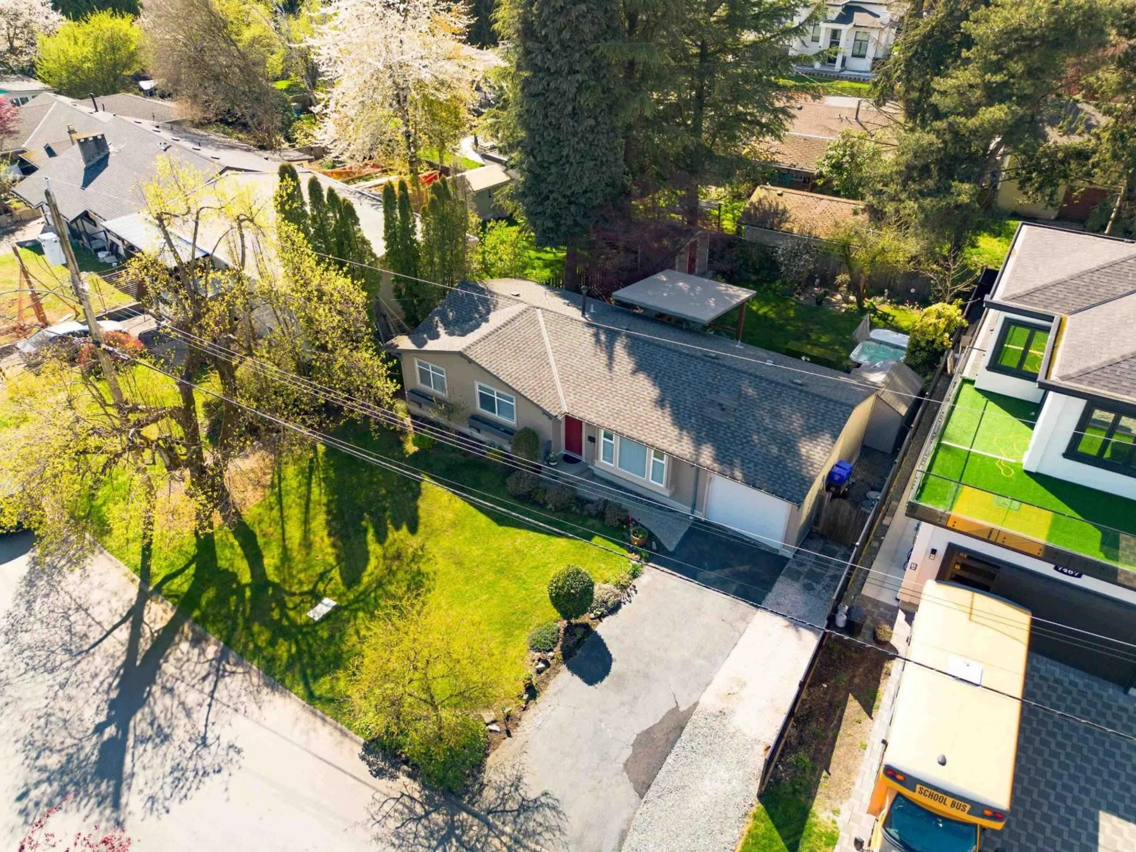 A pic from outside/outdoor area/front of a property/back of a property/a pic from drone, street for 7457 118A STREET, Delta British Columbia V4C6J8