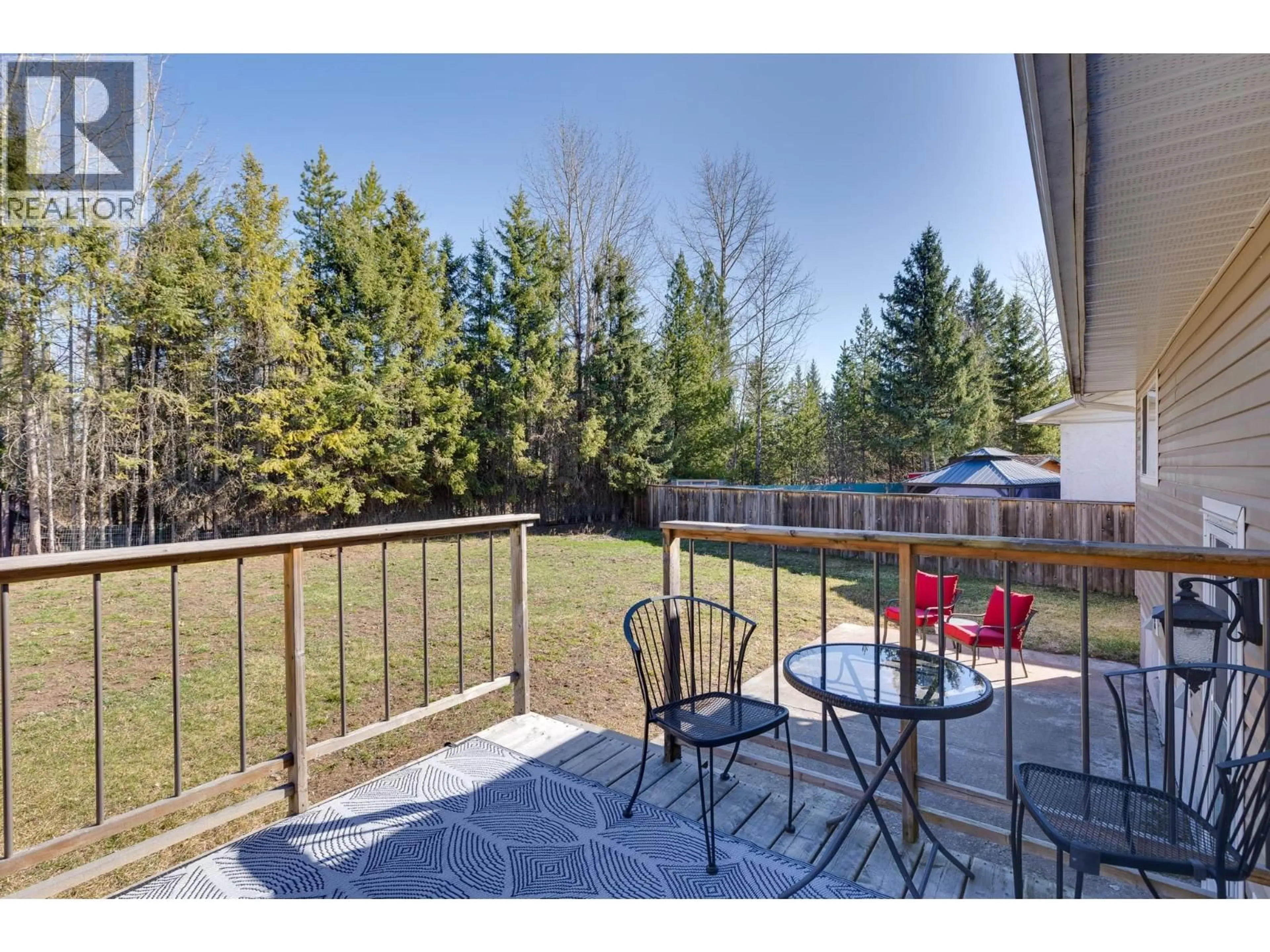 Patio, forest/trees view for 7672 MONCTON CRESCENT, Prince George British Columbia V2N3M1