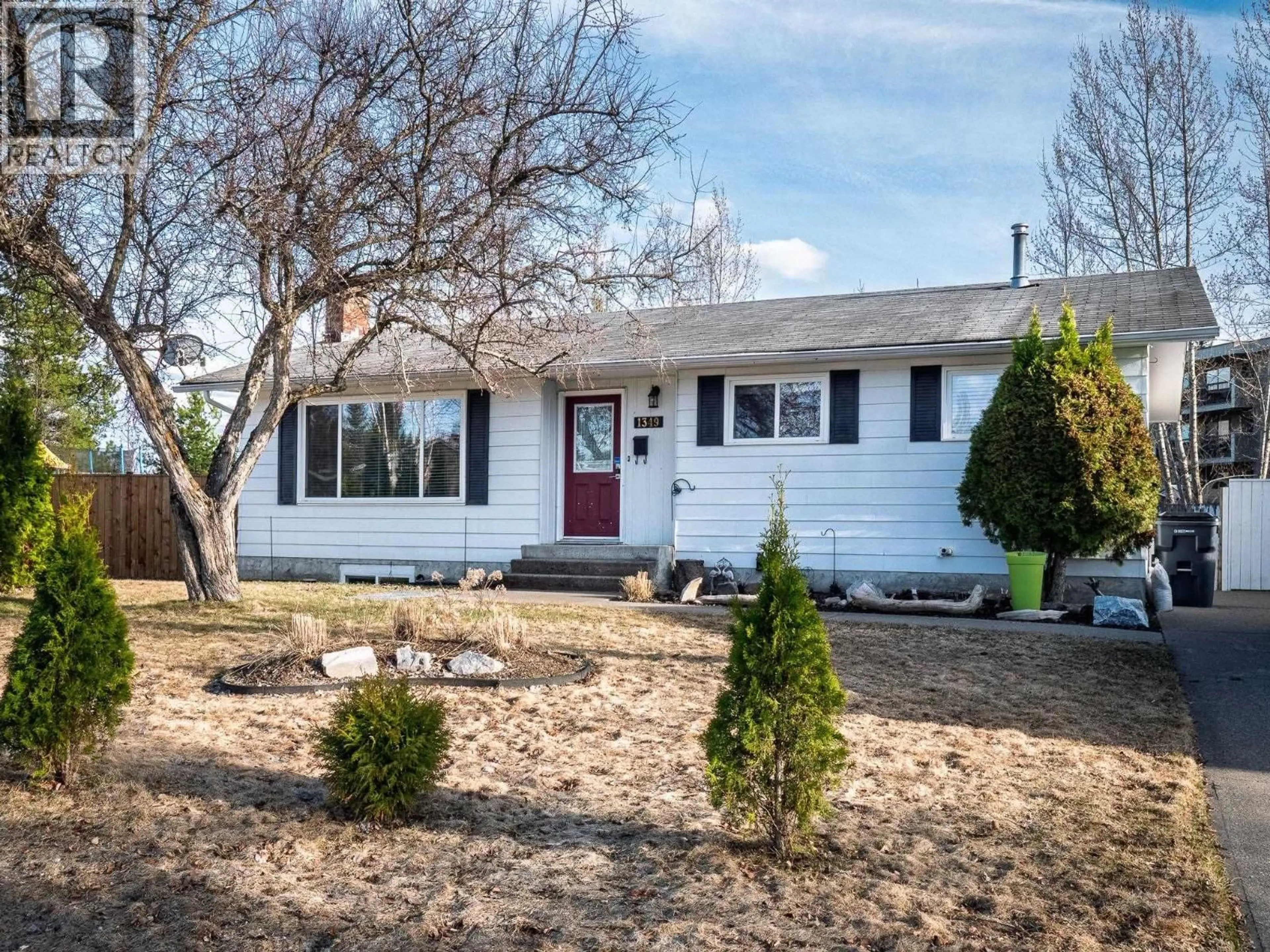 Home with vinyl exterior material, street for 1349 GENEVIEVE CRESCENT, Prince George British Columbia V2M4K5