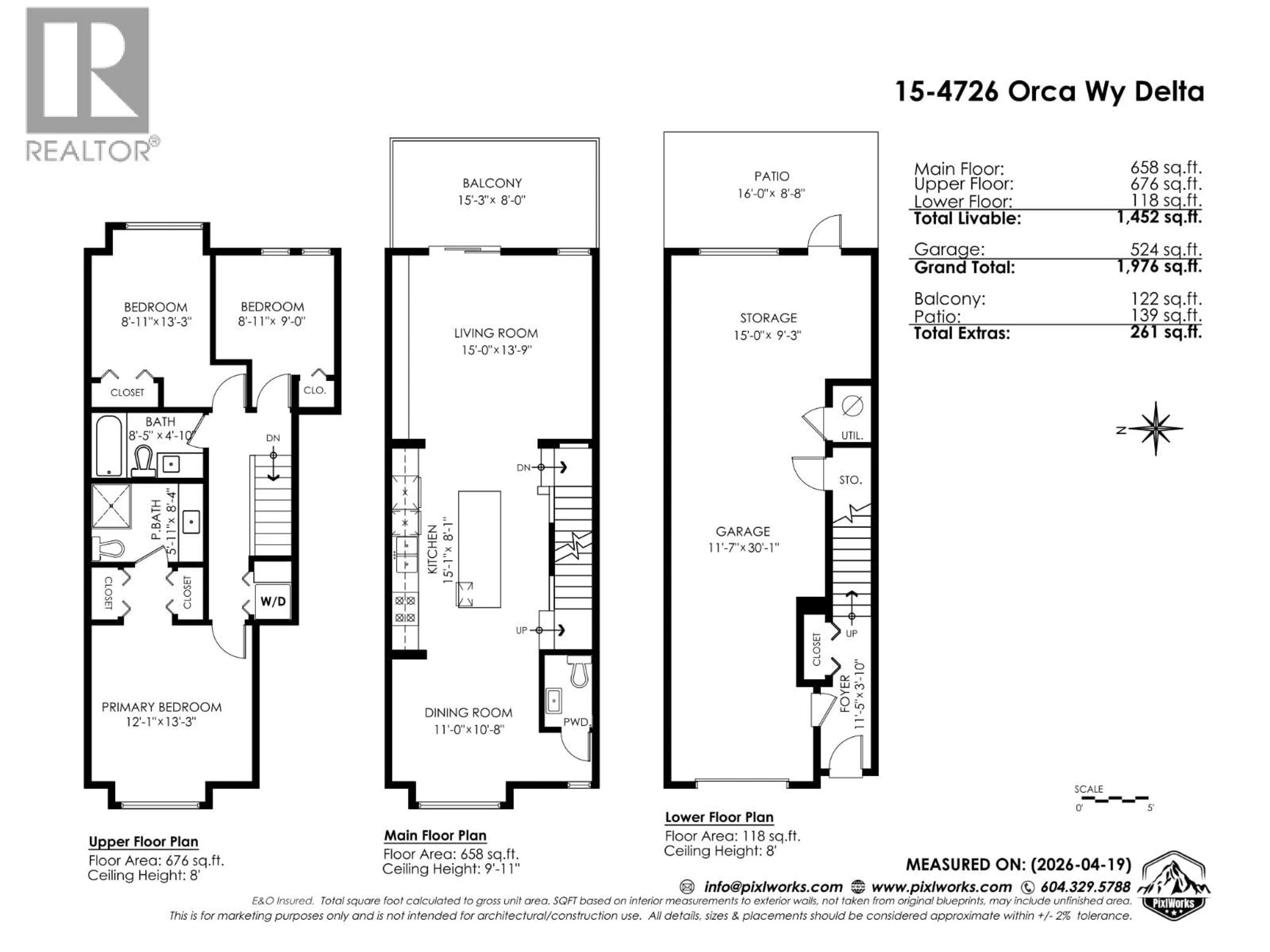 Floor plan for 15 - 4726 ORCA WAY, Tsawwassen British Columbia V4M0E7