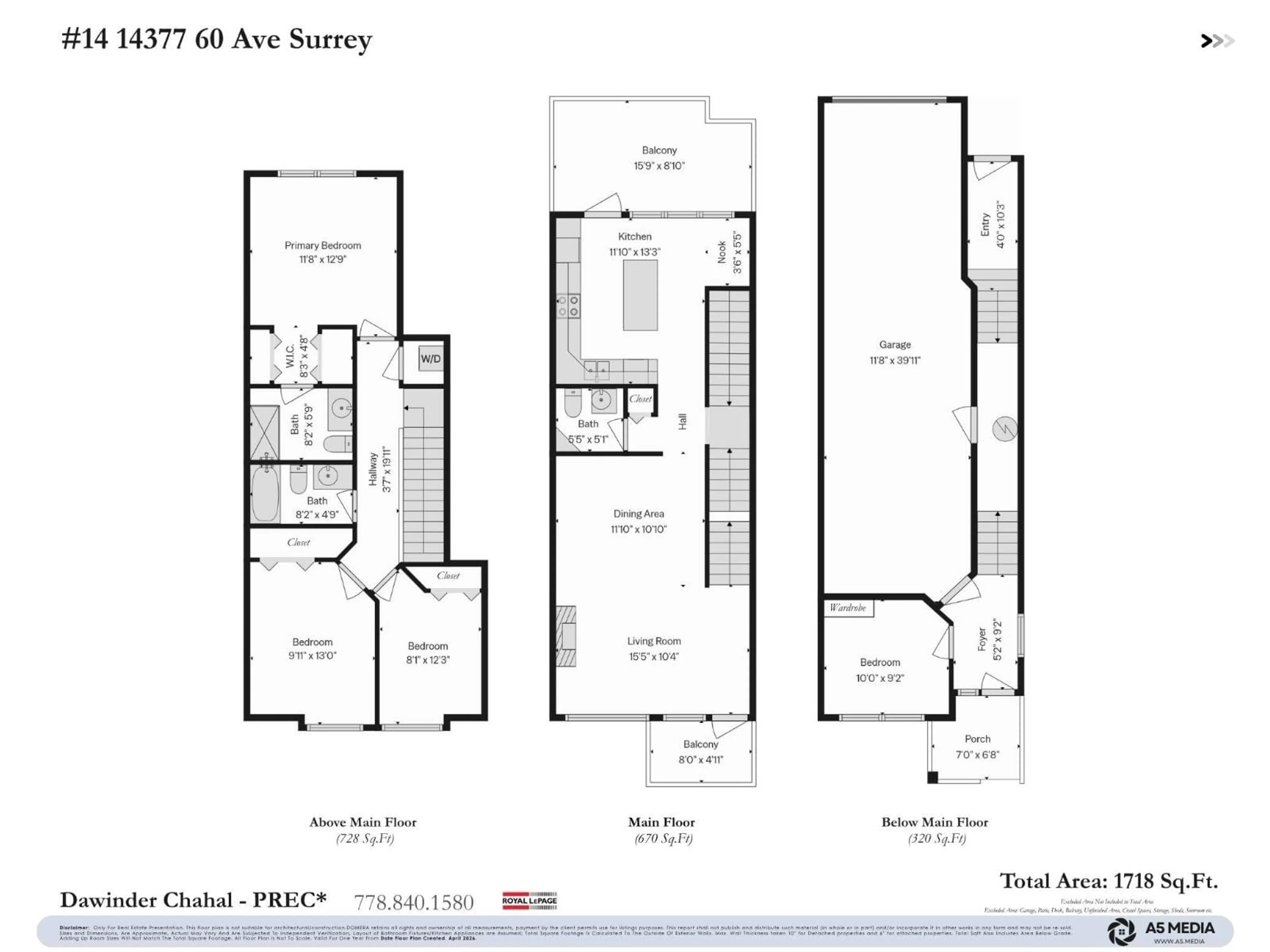 Floor plan for 14 - 14377 60 AVENUE, Surrey British Columbia V3X0E2