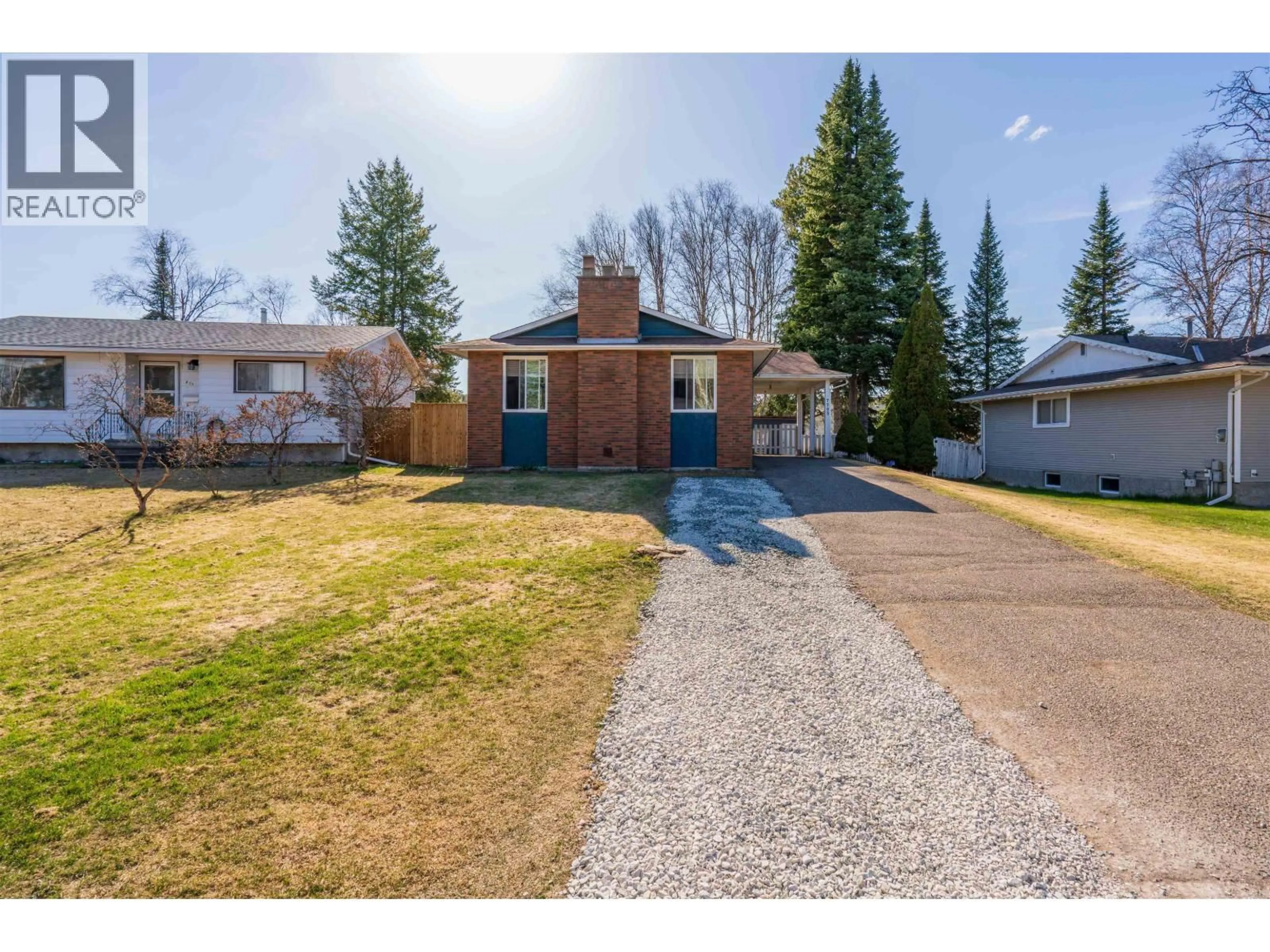 A pic from outside/outdoor area/front of a property/back of a property/a pic from drone, street for 7703 MCMASTER CRESCENT, Prince George British Columbia V2N3L3