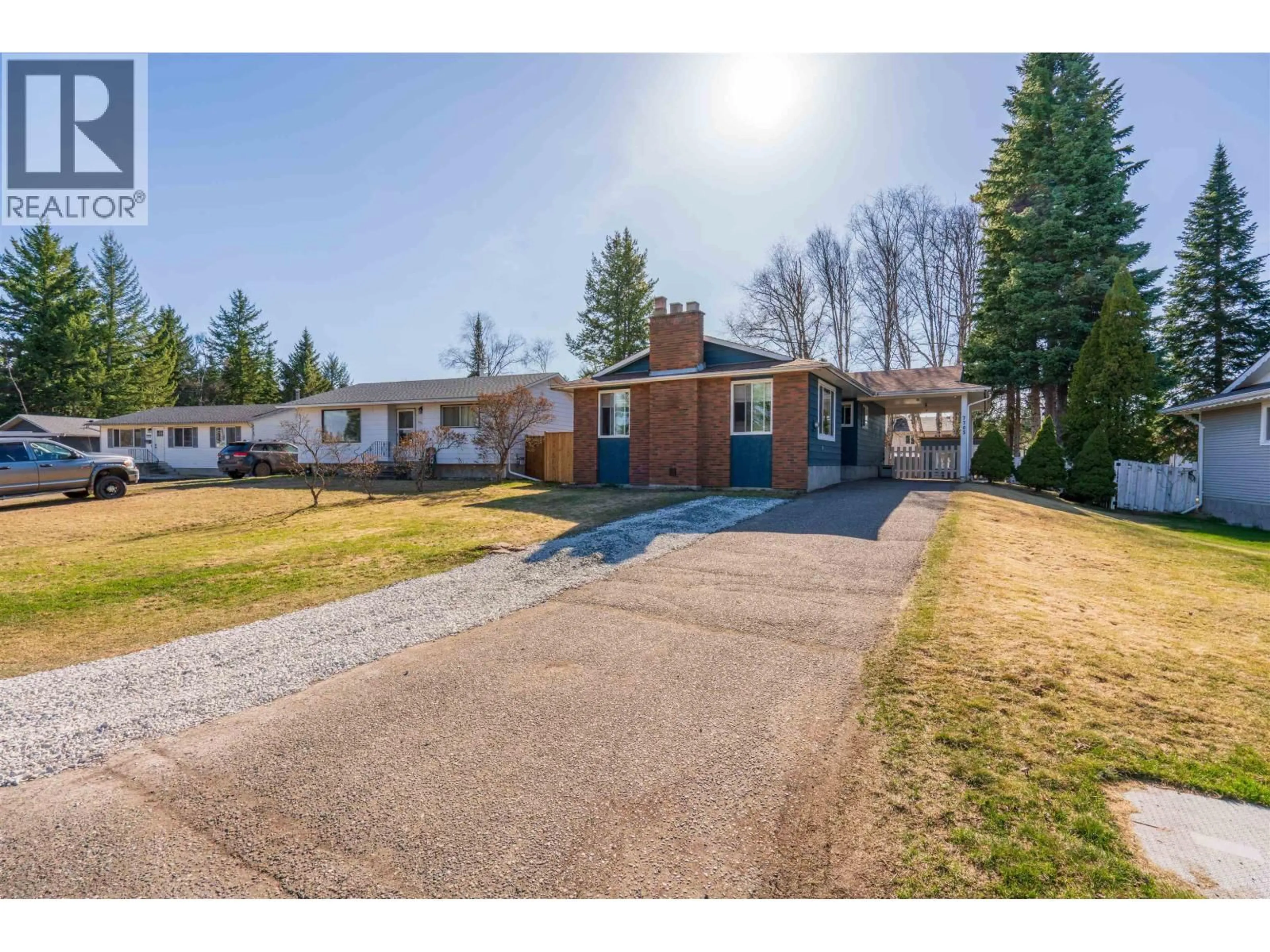 A pic from outside/outdoor area/front of a property/back of a property/a pic from drone, street for 7703 MCMASTER CRESCENT, Prince George British Columbia V2N3L3