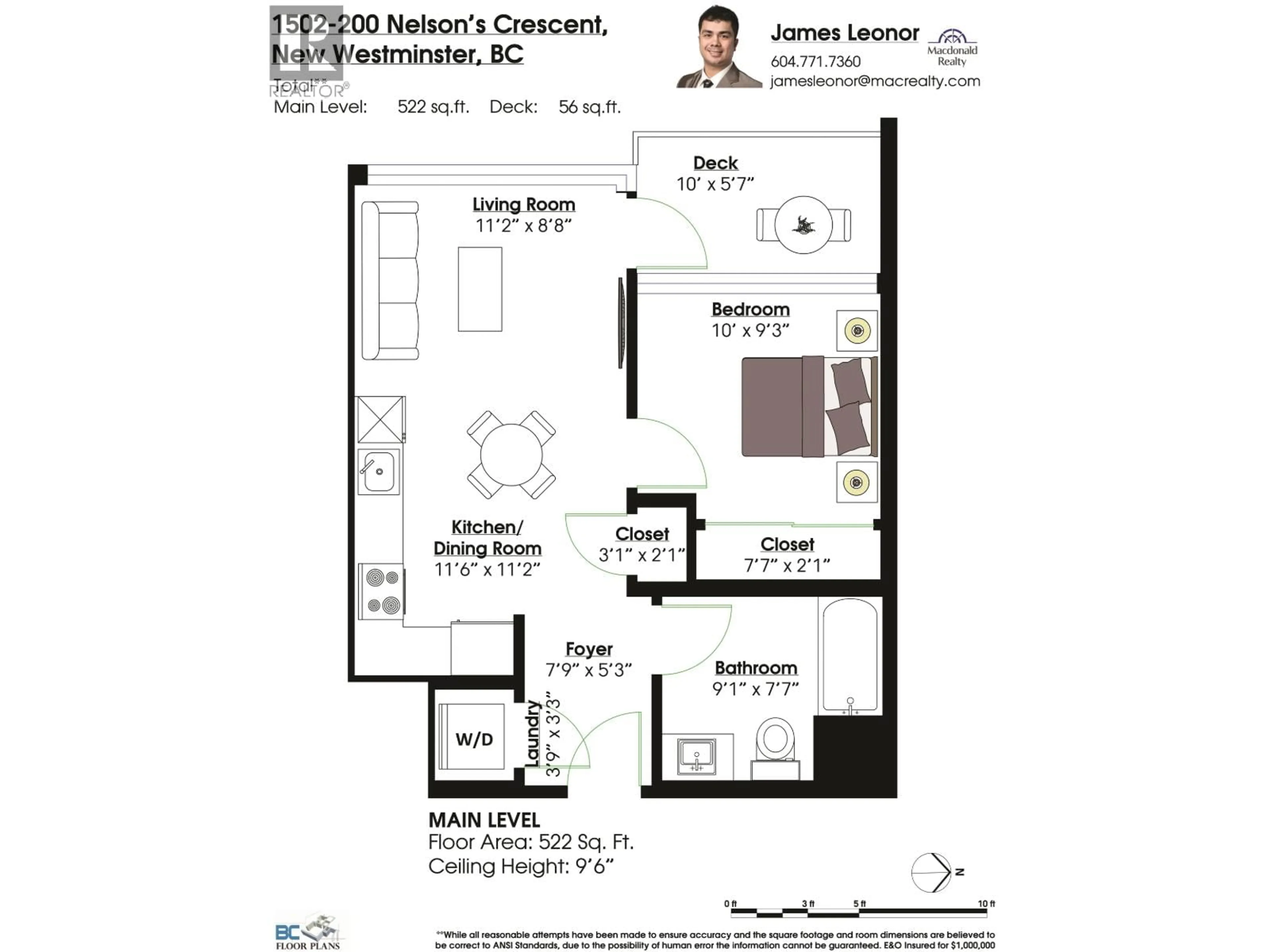 Floor plan for 1502 - 200 NELSON'S CRESCENT, New Westminster British Columbia V3L0H4