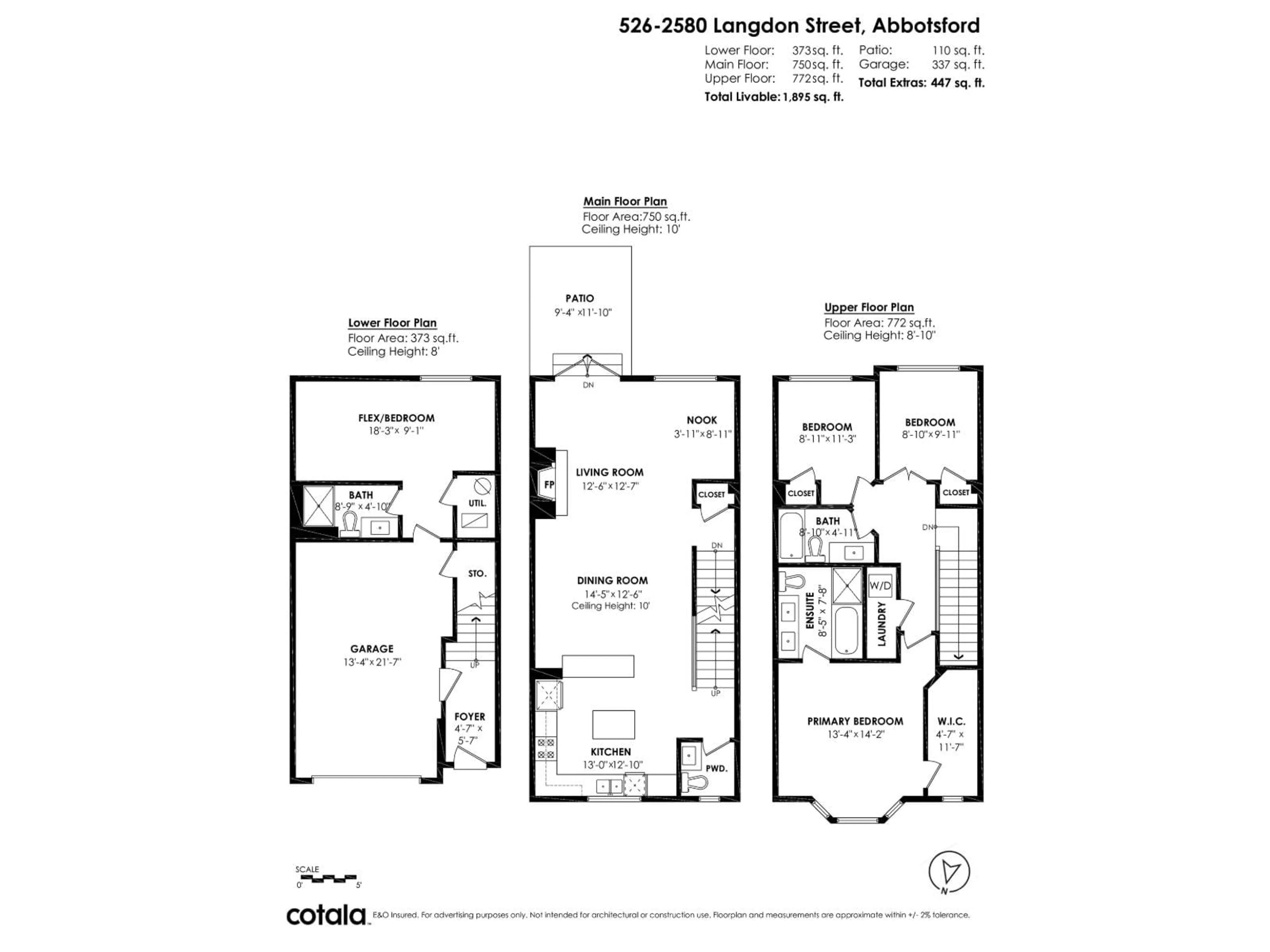 Floor plan for 526 - 2580 LANGDON STREET, Abbotsford British Columbia V2T0A9