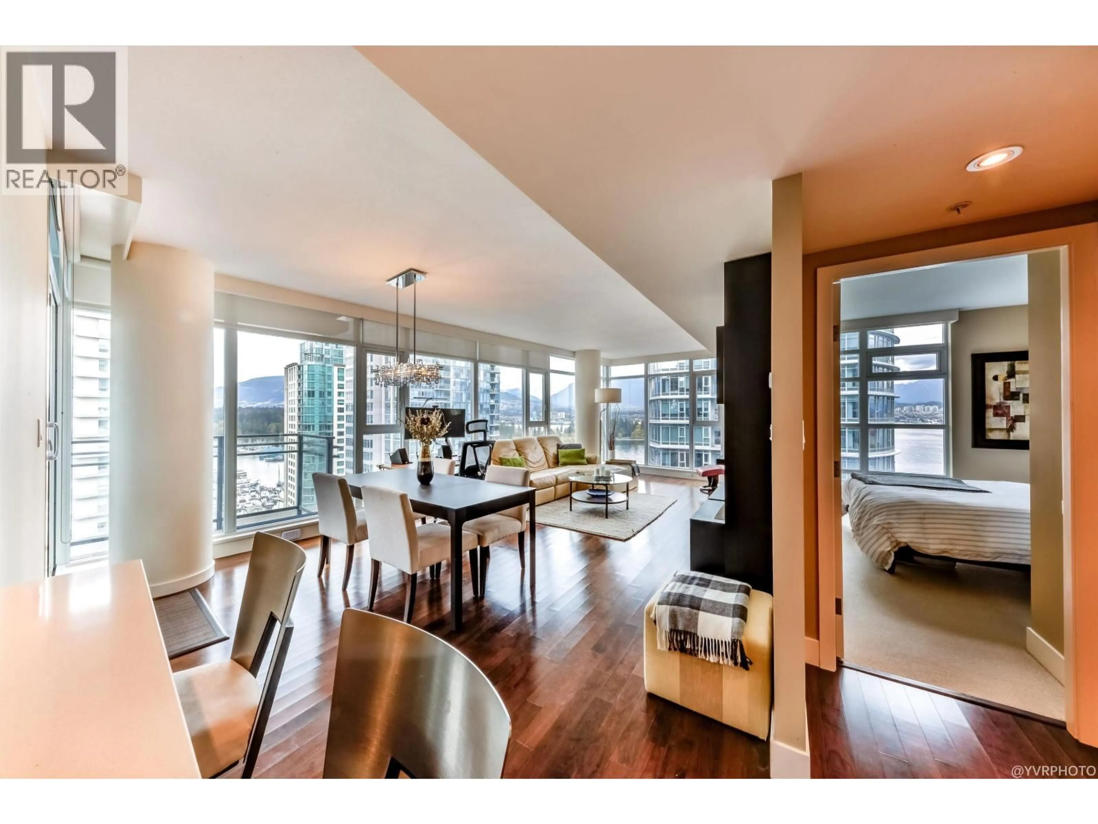 Open concept kitchen, wood/laminate floor for 2102 - 1205 HASTINGS STREET, Vancouver British Columbia V6E4T7