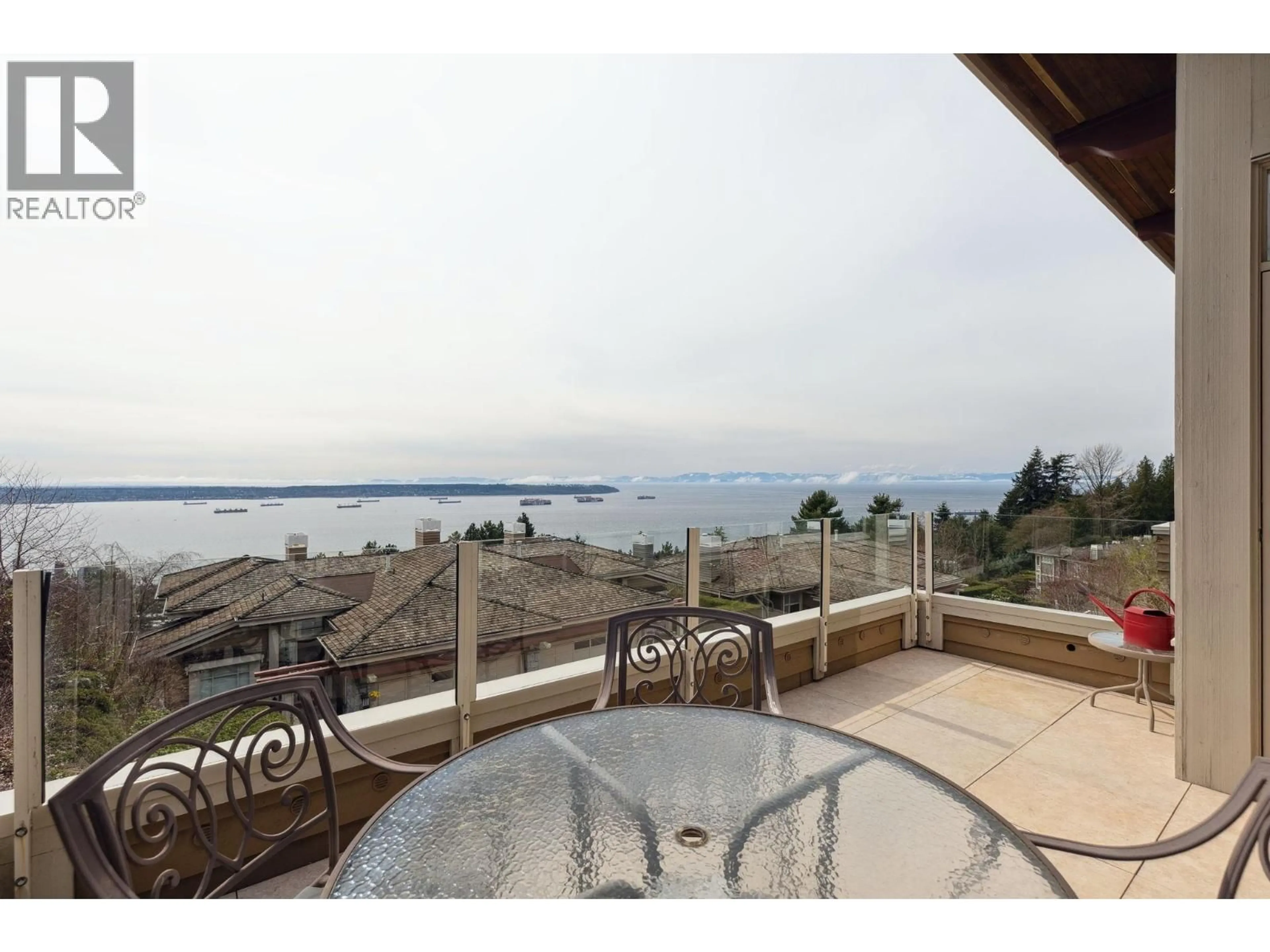 Patio, water/lake/river/ocean view for 2416 CARR LANE, West Vancouver British Columbia V7S3H5