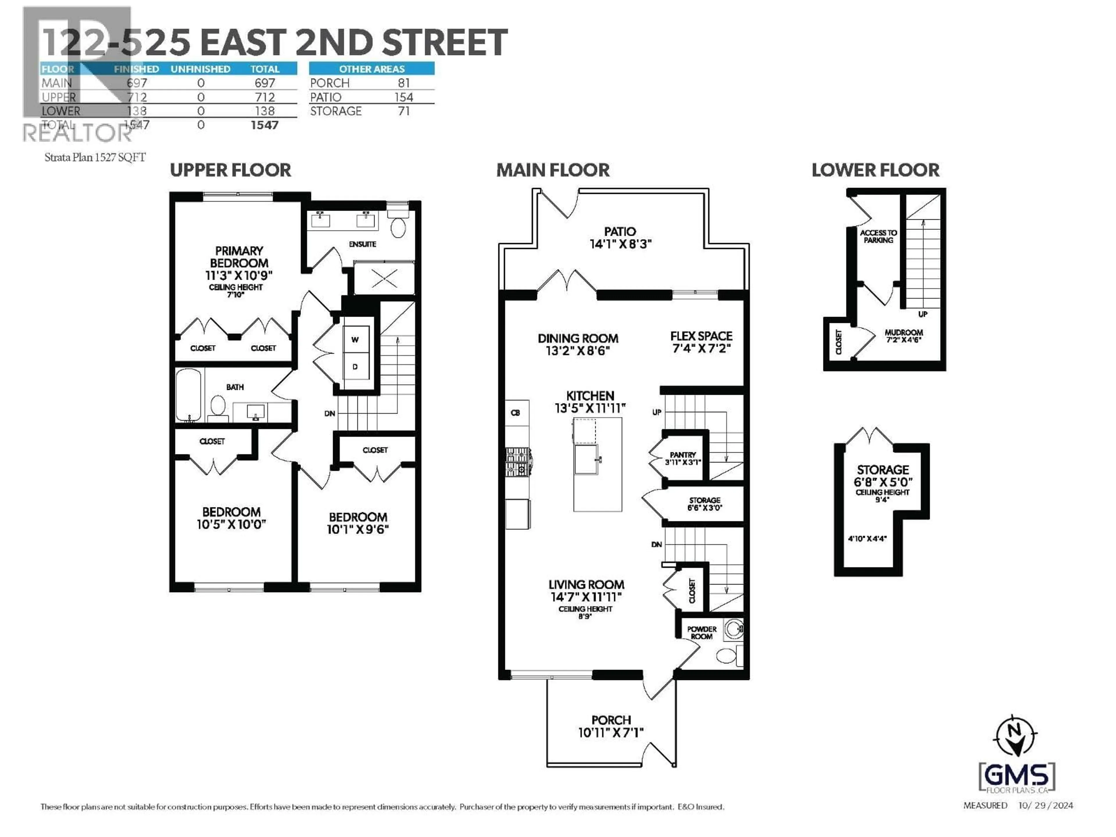 Floor plan for 122 - 525 2ND STREET, North Vancouver British Columbia V7L1E1