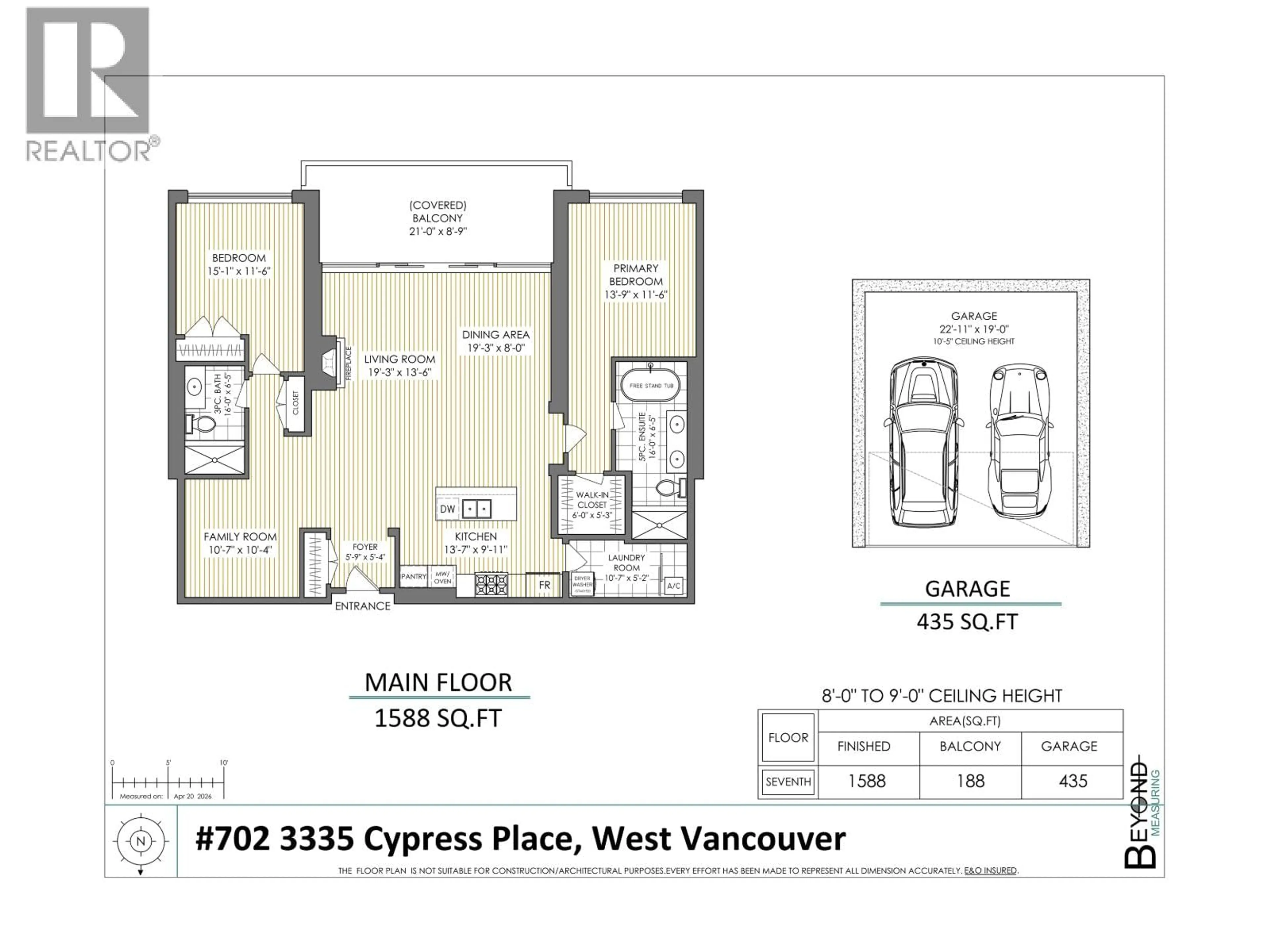 Floor plan for 702 - 3335 CYPRESS PLACE, West Vancouver British Columbia V7S3J8