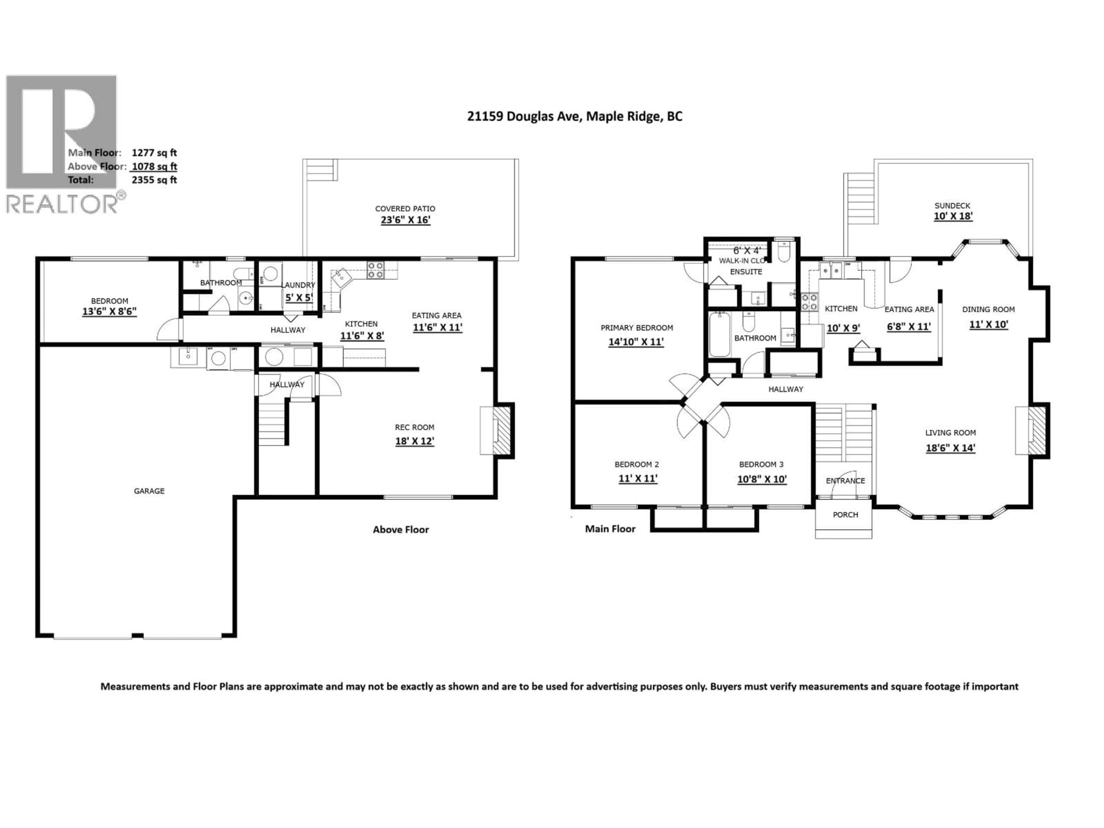 Floor plan for 21159 DOUGLAS AVENUE, Maple Ridge British Columbia V4R2H7