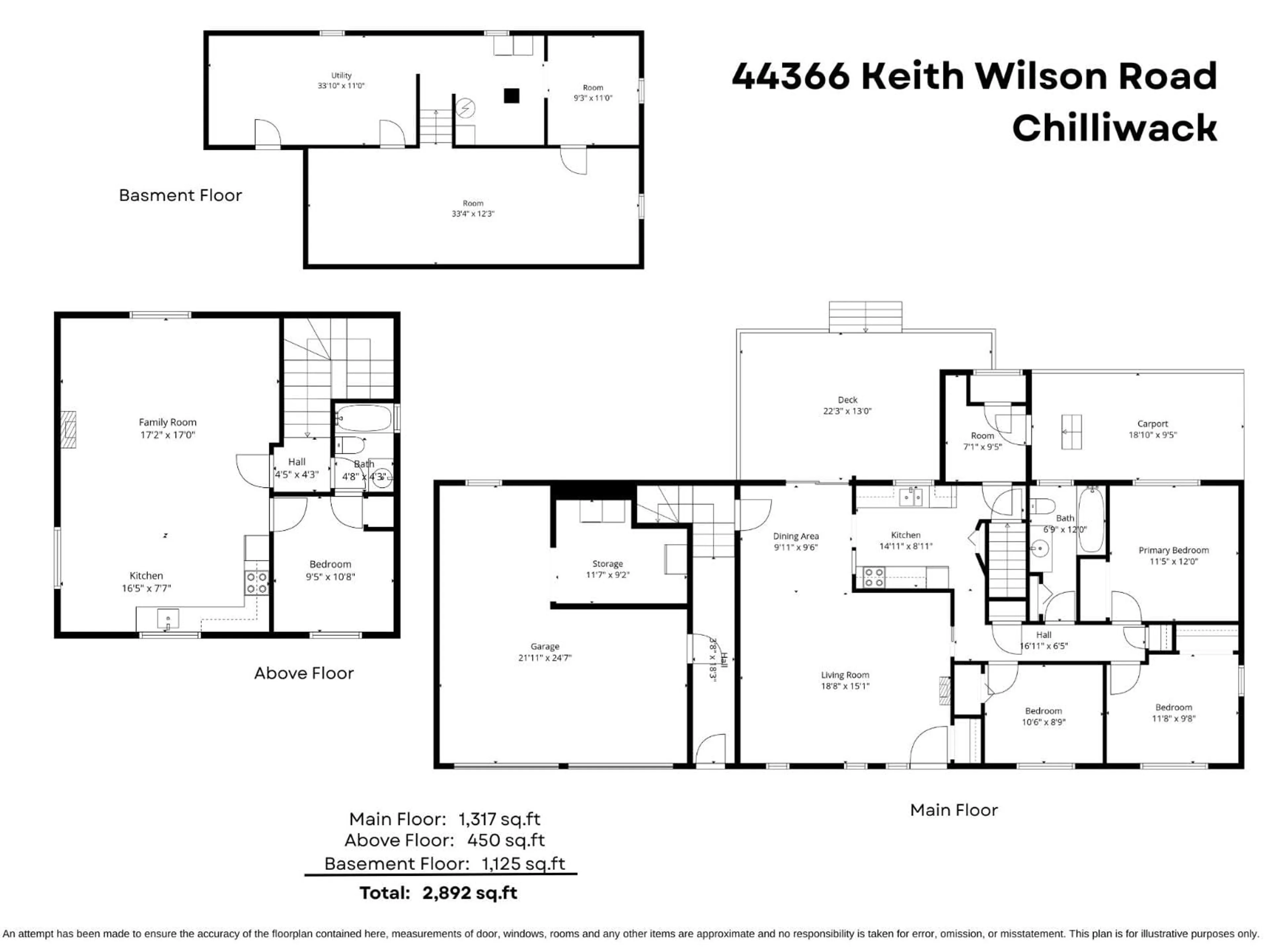 Floor plan for 44366 KEITH WILSON ROAD, Chilliwack British Columbia V2R4B6