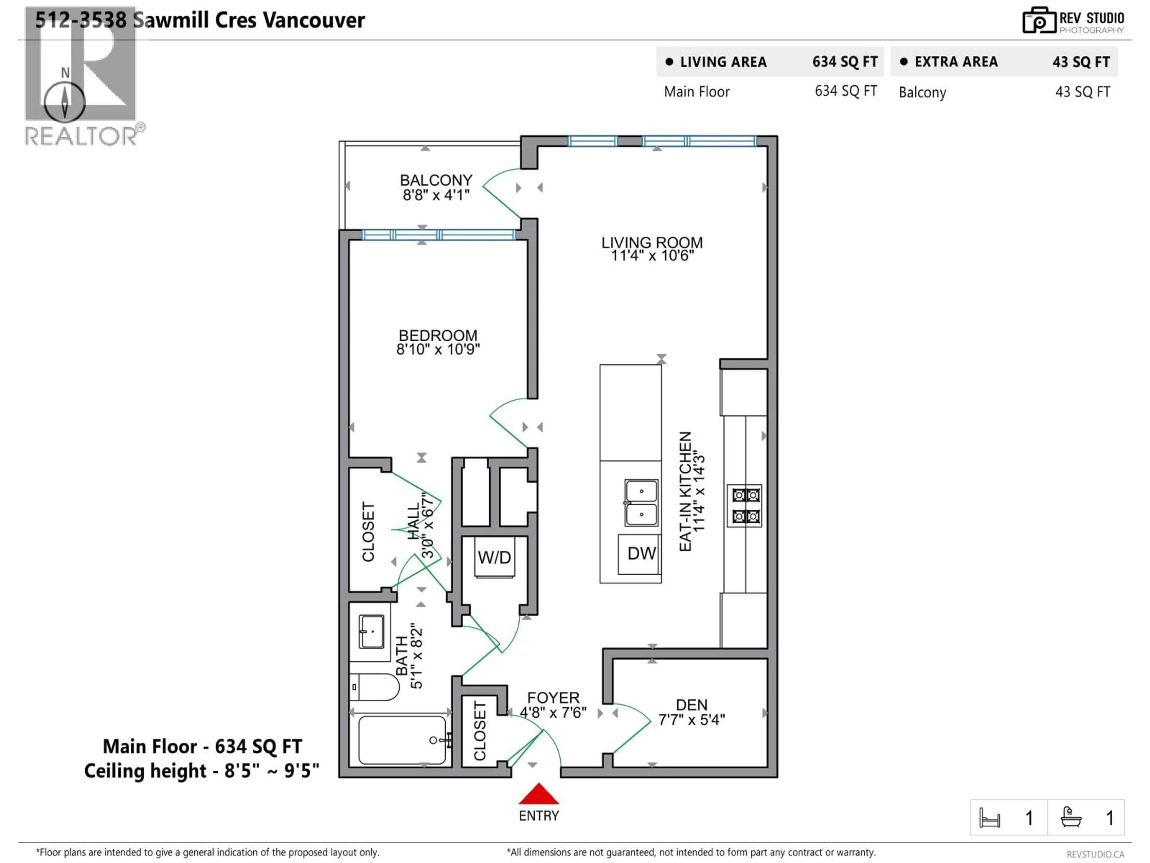 Floor plan for 512 - 3538 SAWMILL CRESCENT, Vancouver British Columbia V5S0J8