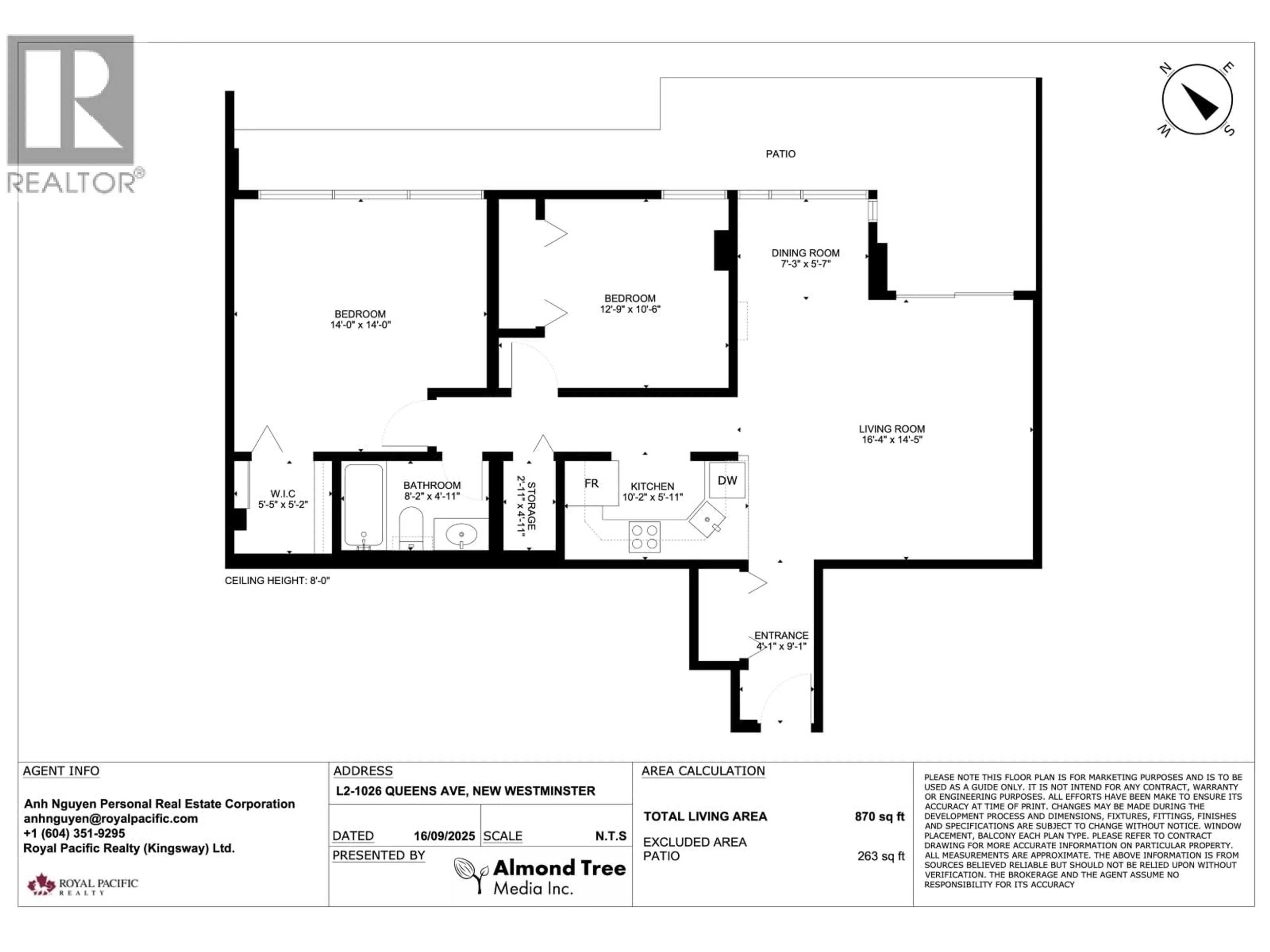Floor plan for L2 - 1026 QUEENS AVENUE, New Westminster British Columbia V3M6B2