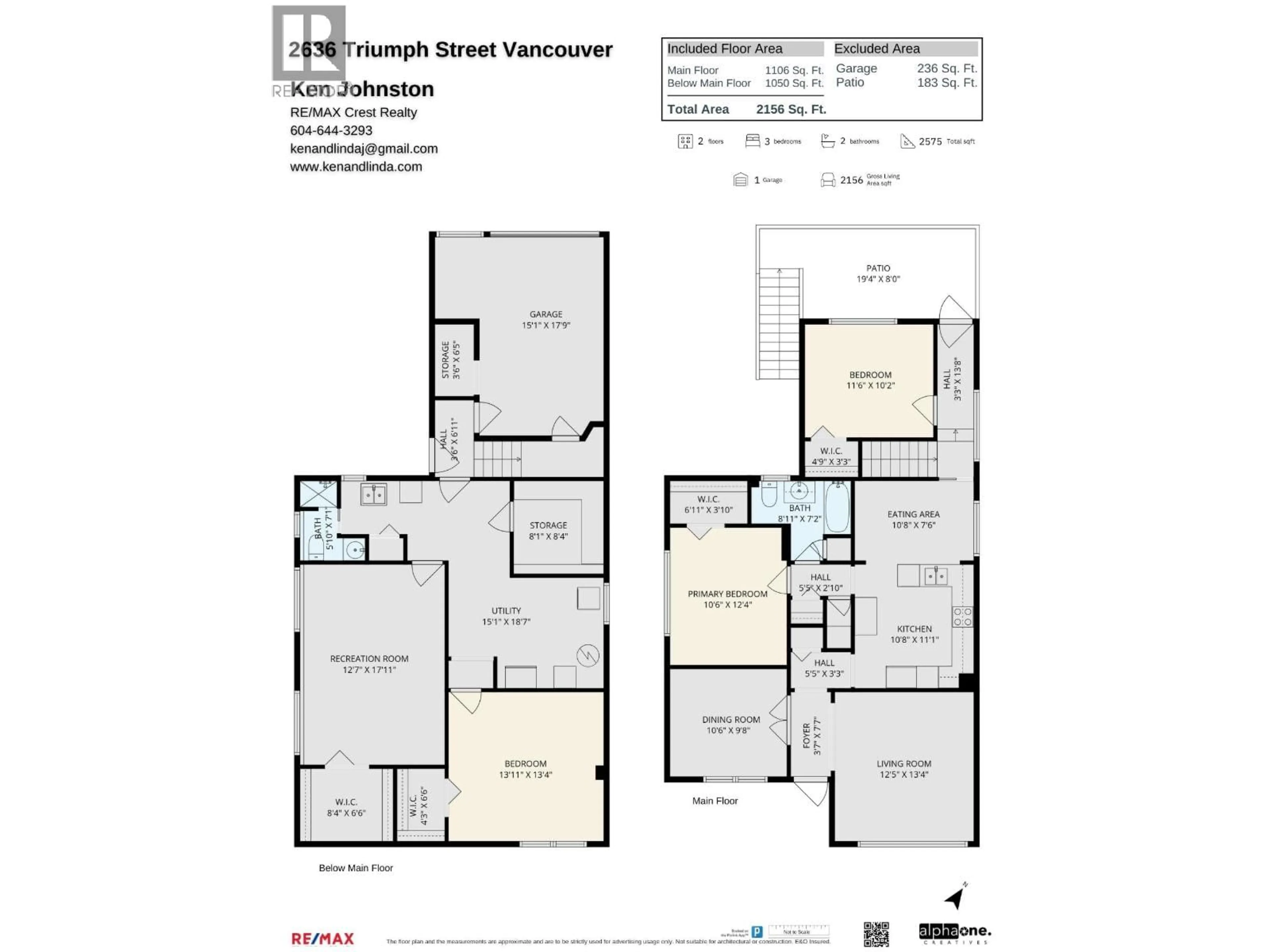 Floor plan for 2636 TRIUMPH STREET, Vancouver British Columbia V5K1S9