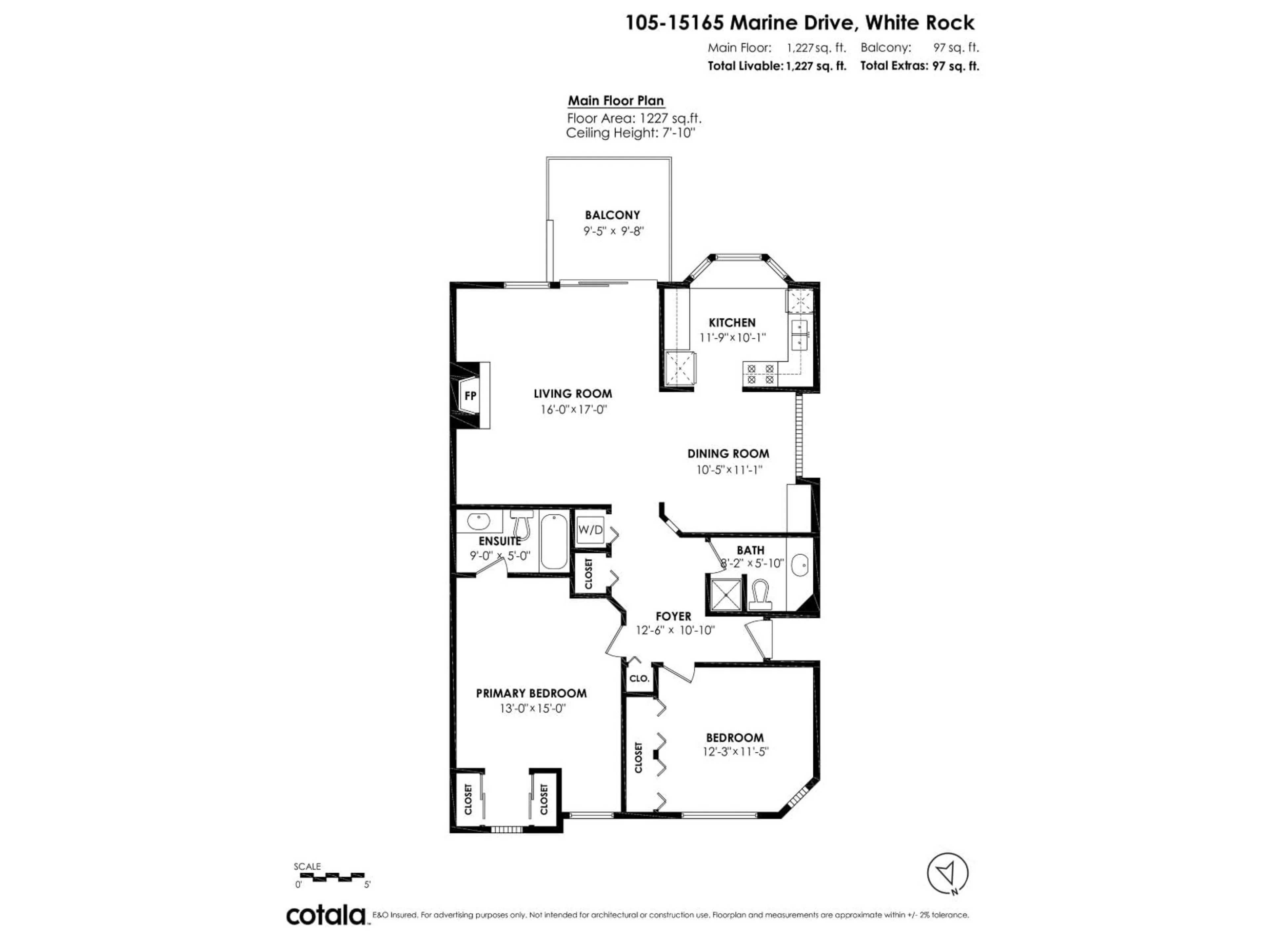 Floor plan for 105 - 15165 MARINE DRIVE, White Rock British Columbia V4B1C5