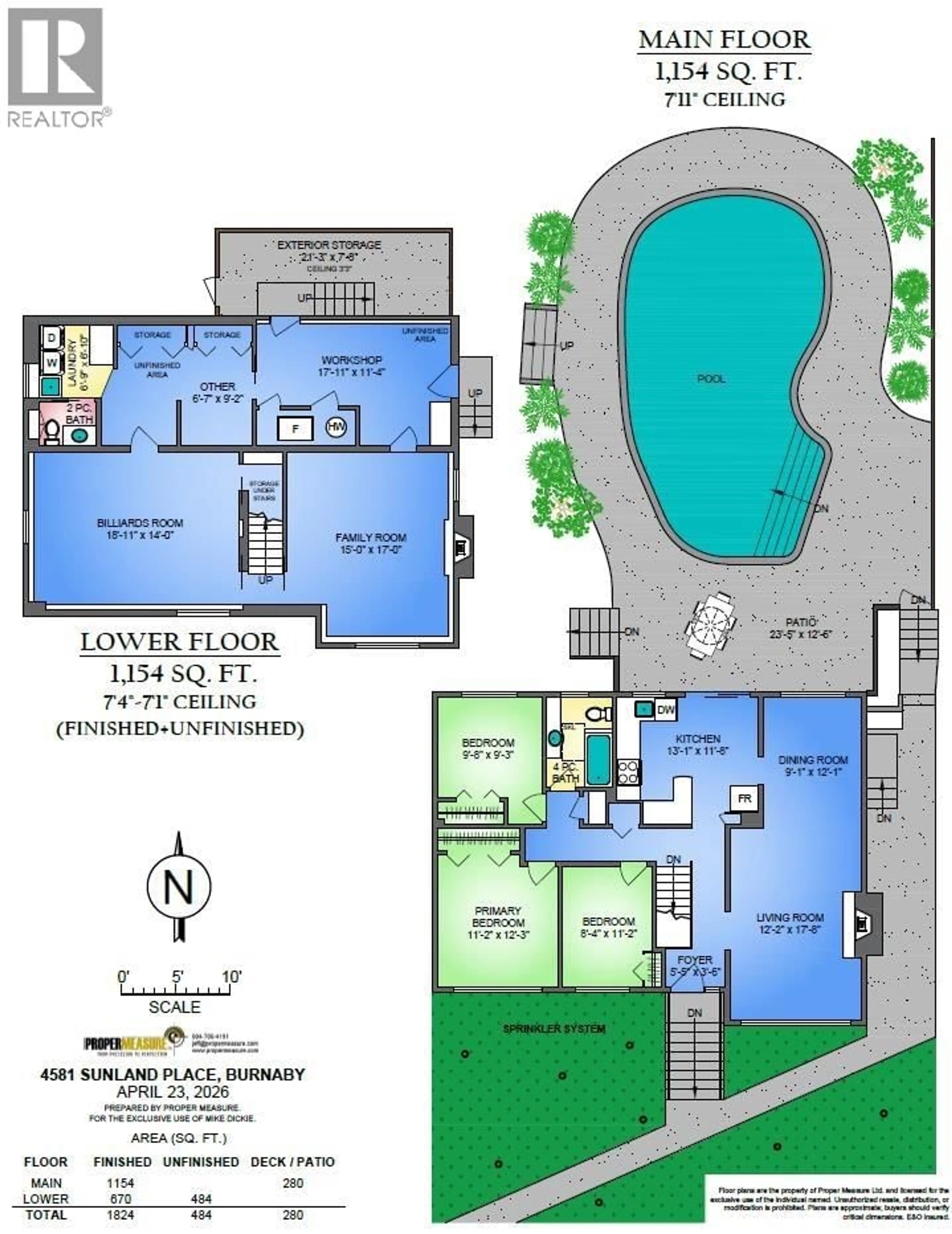 Floor plan for 4581 SUNLAND PLACE, Burnaby British Columbia V5J3A3