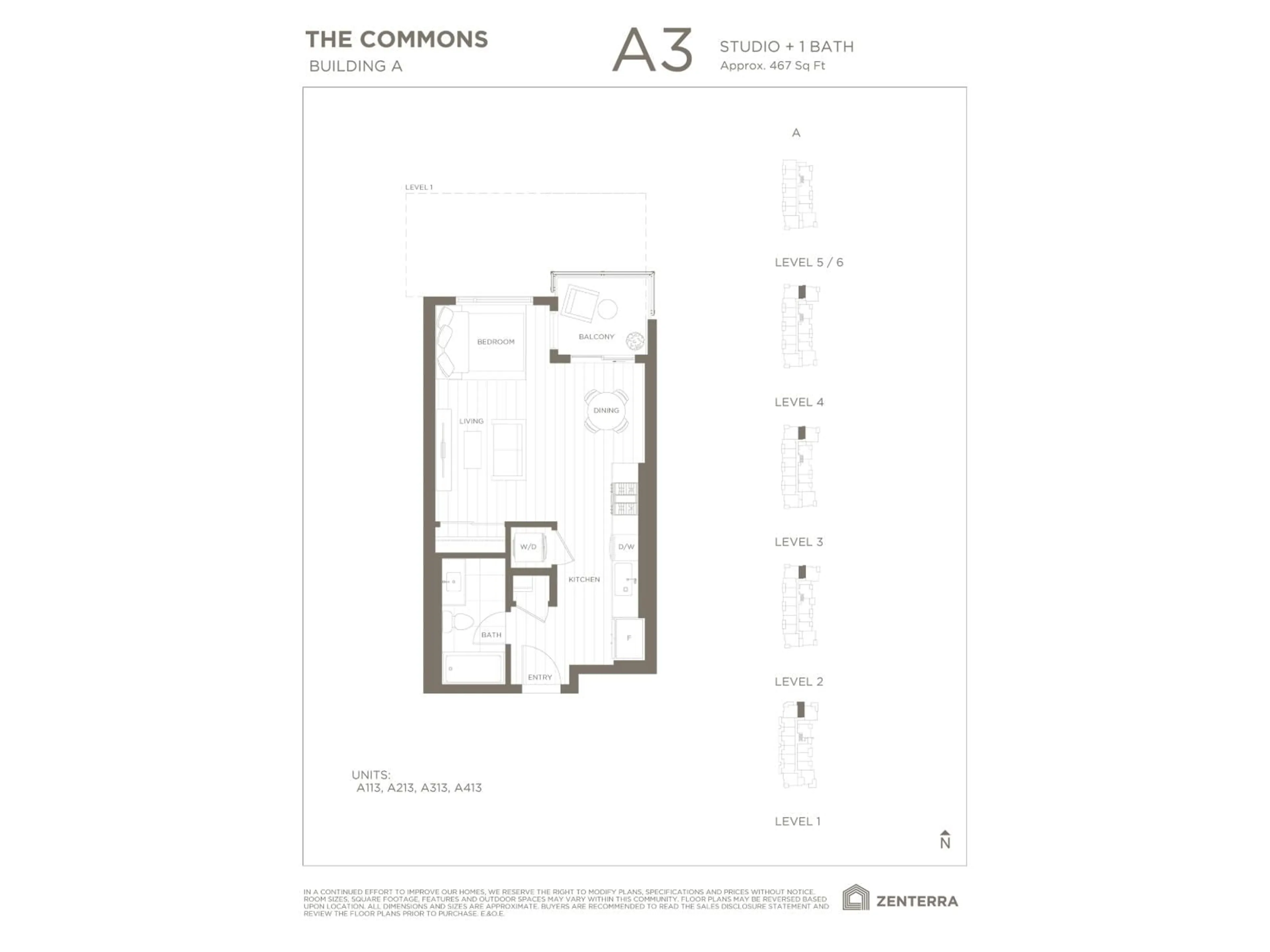 Floor plan for A213 - 8230 208B STREET, Langley British Columbia V2Y4A2